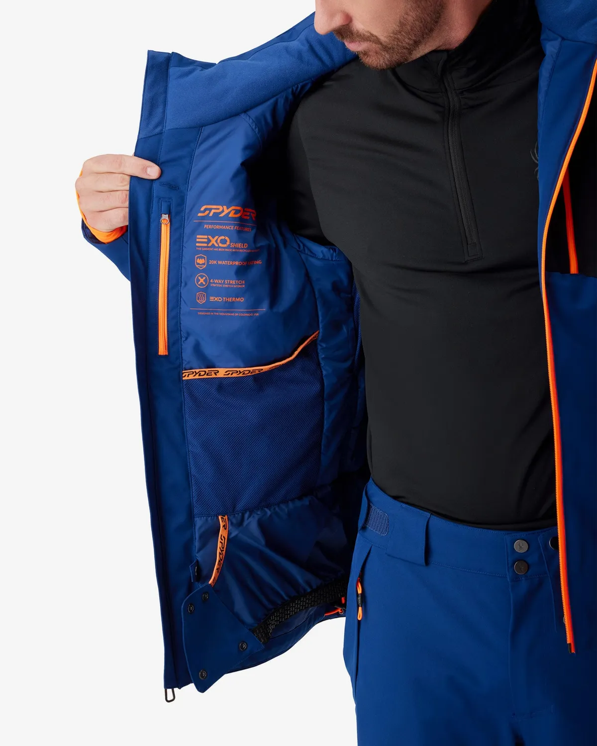 Spyder Rival skijakke indigo – vanntett 20K