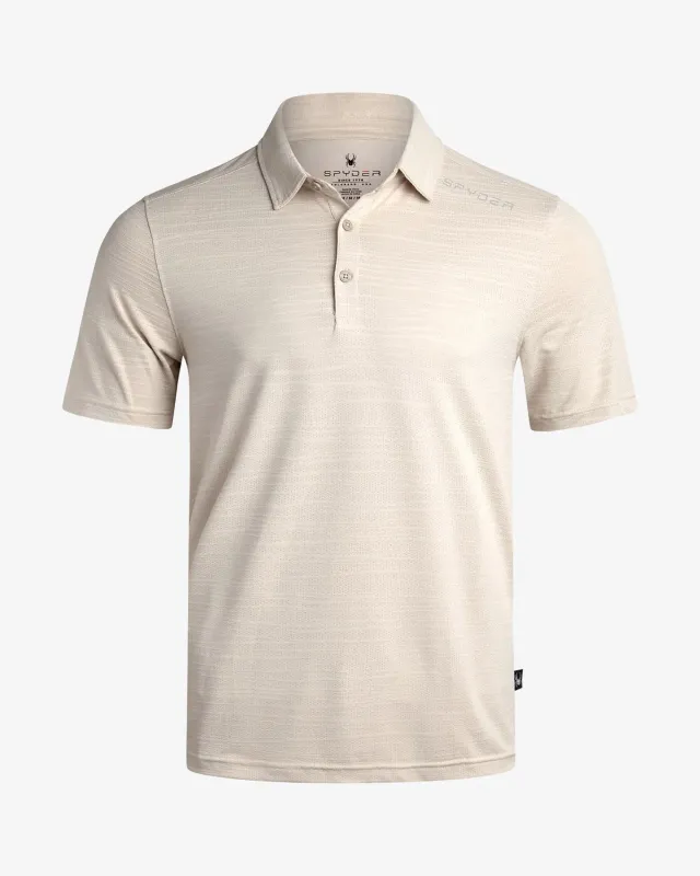 Spyder Jacquard polo beige herre kortermet