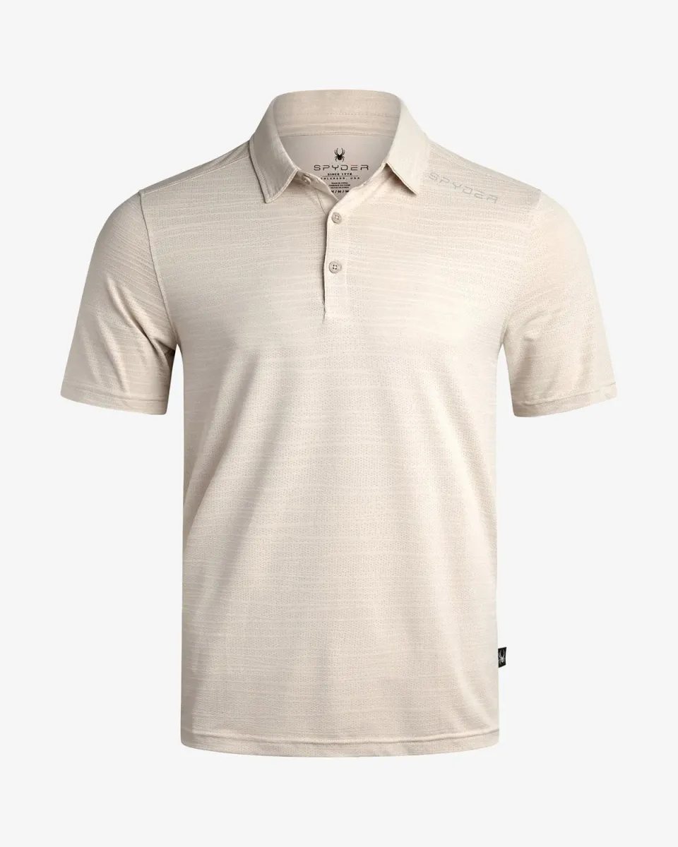 Spyder Jacquard polo beige herre kortermet