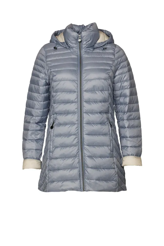 Windfield Albina Light Down dunjakke light blue/sand