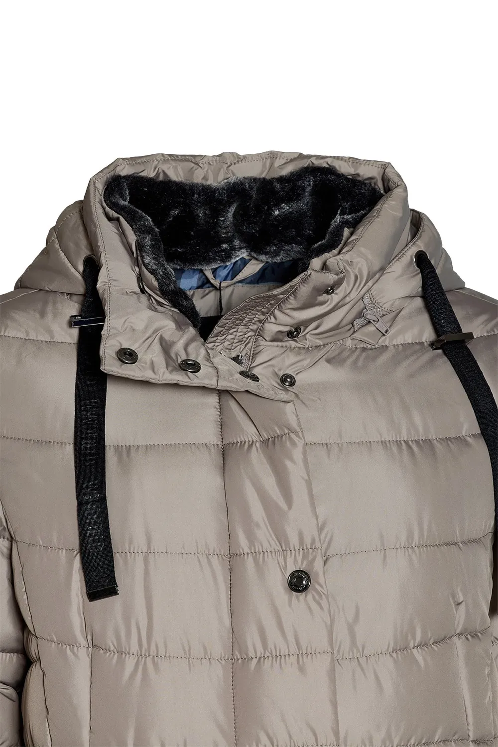 Windfield Haley vinterjakke taupe dame hette