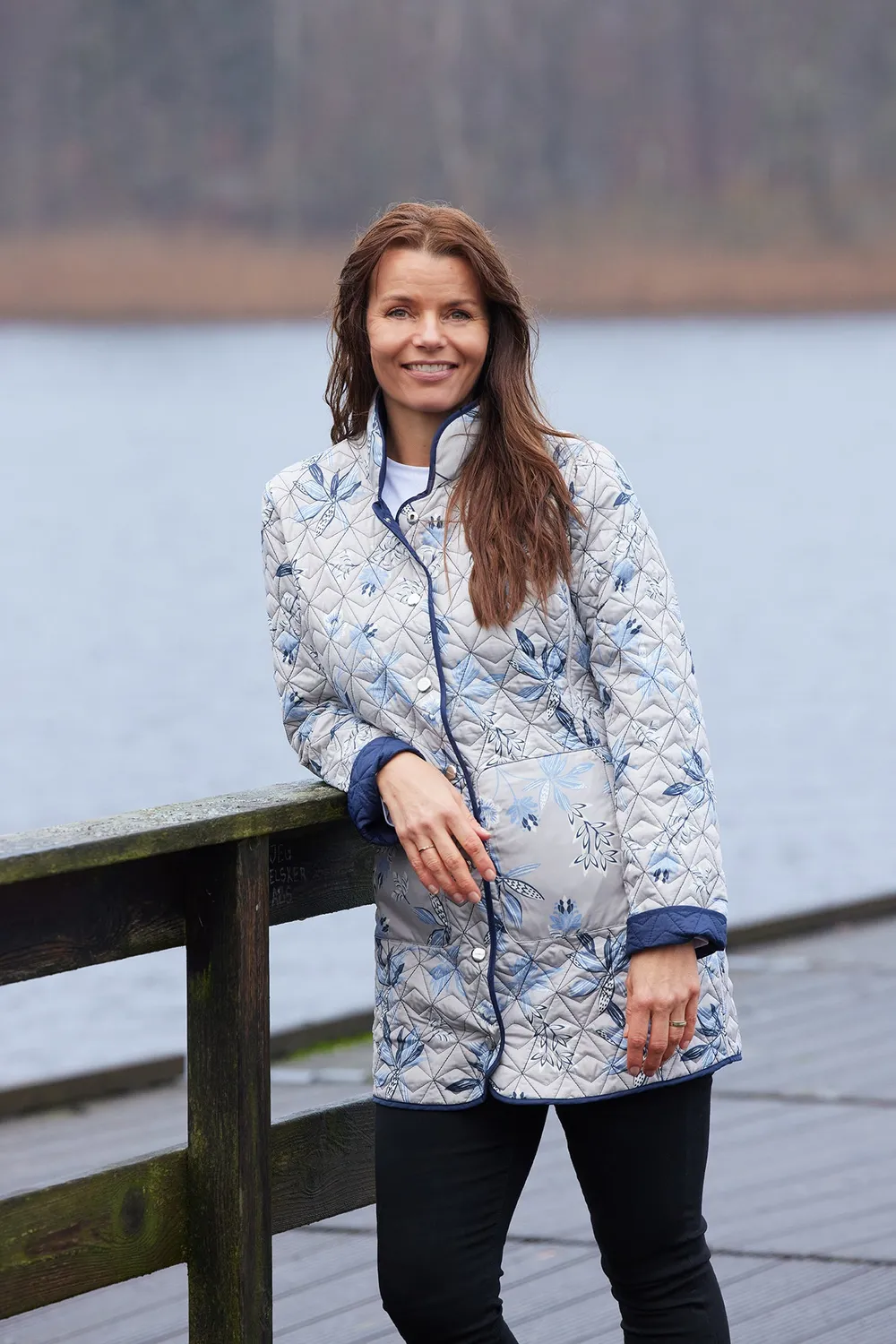 Danwear Windfield Gyda vendejakke Navy quiltet