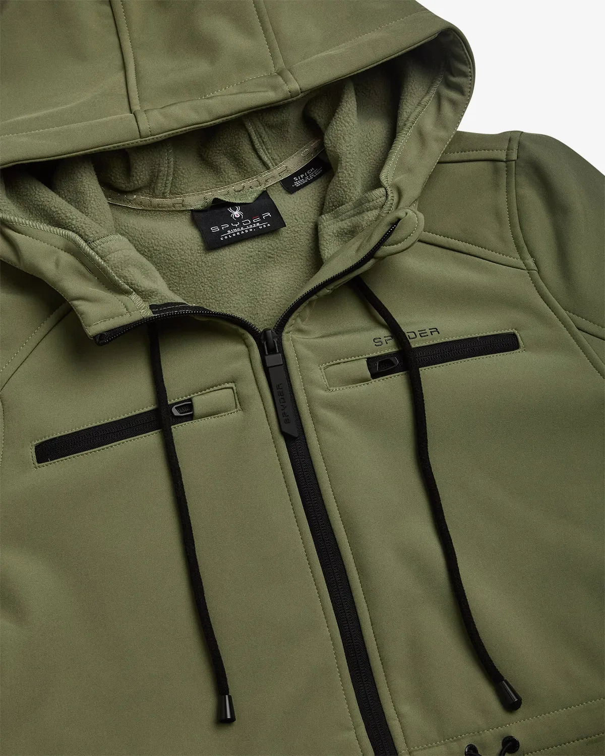 Spyder Softshell lang jakke salvie vindtett