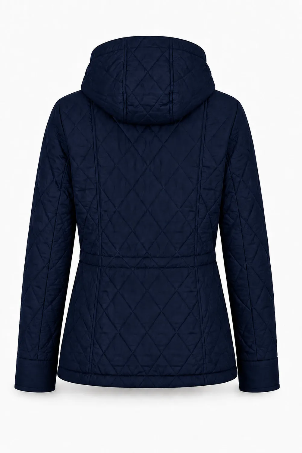 Windfield Kinga vinterjakke dame navy quiltet lang