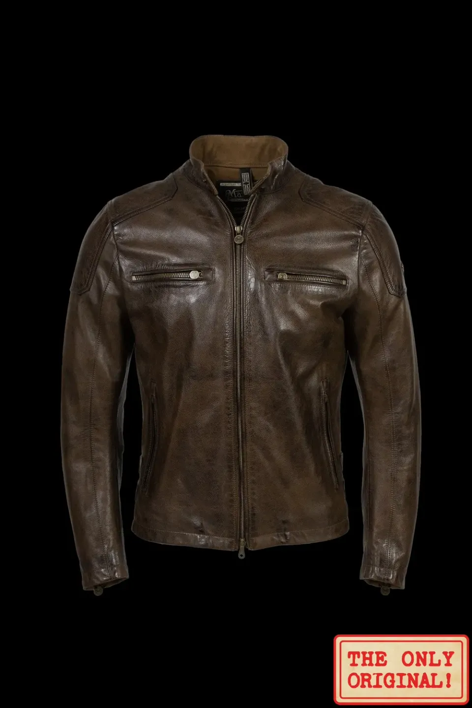 Matchless Captain Jacket motorsykkeljakke antique brown skinn