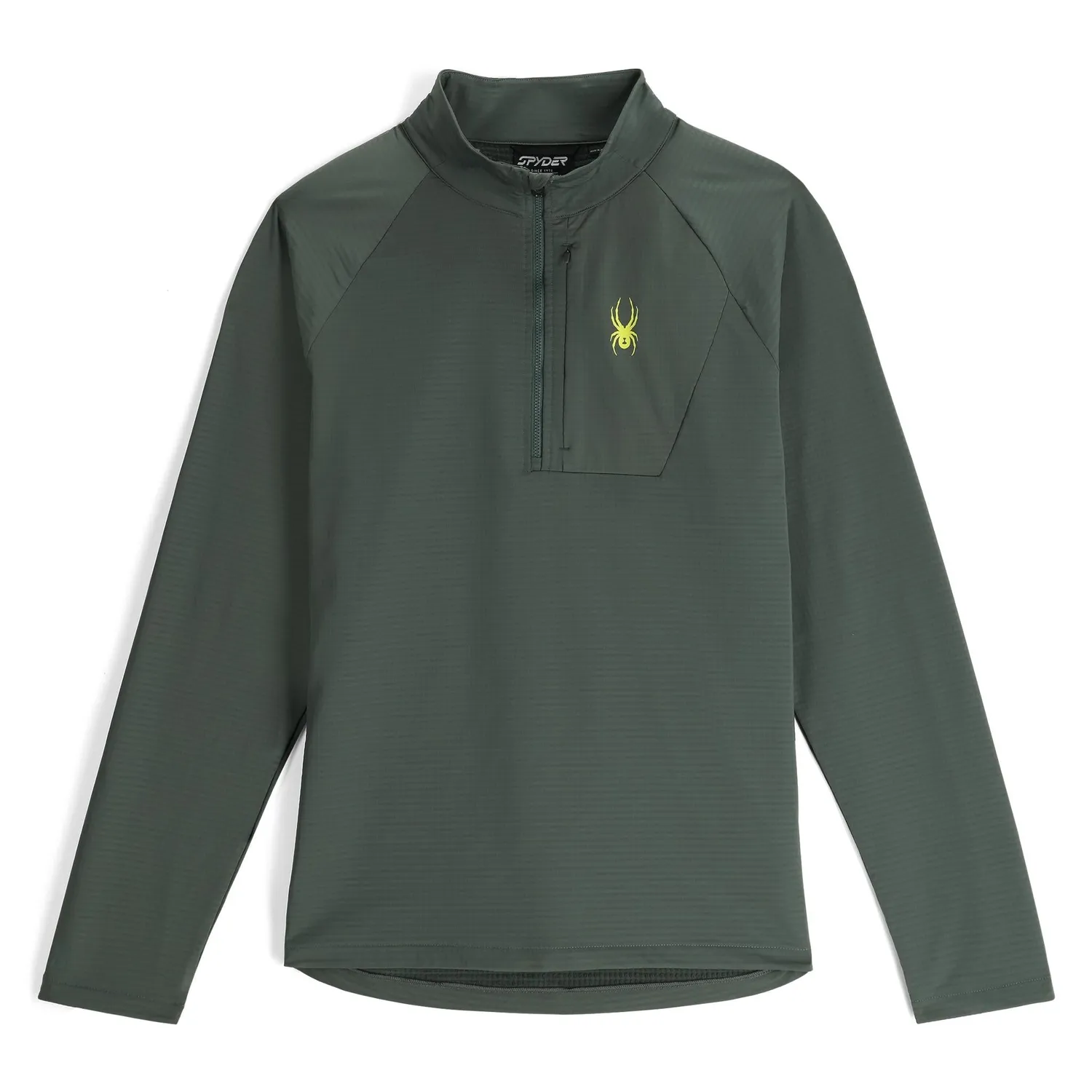 Spyder GridWeb half-zip fleece mørkegrønn varm