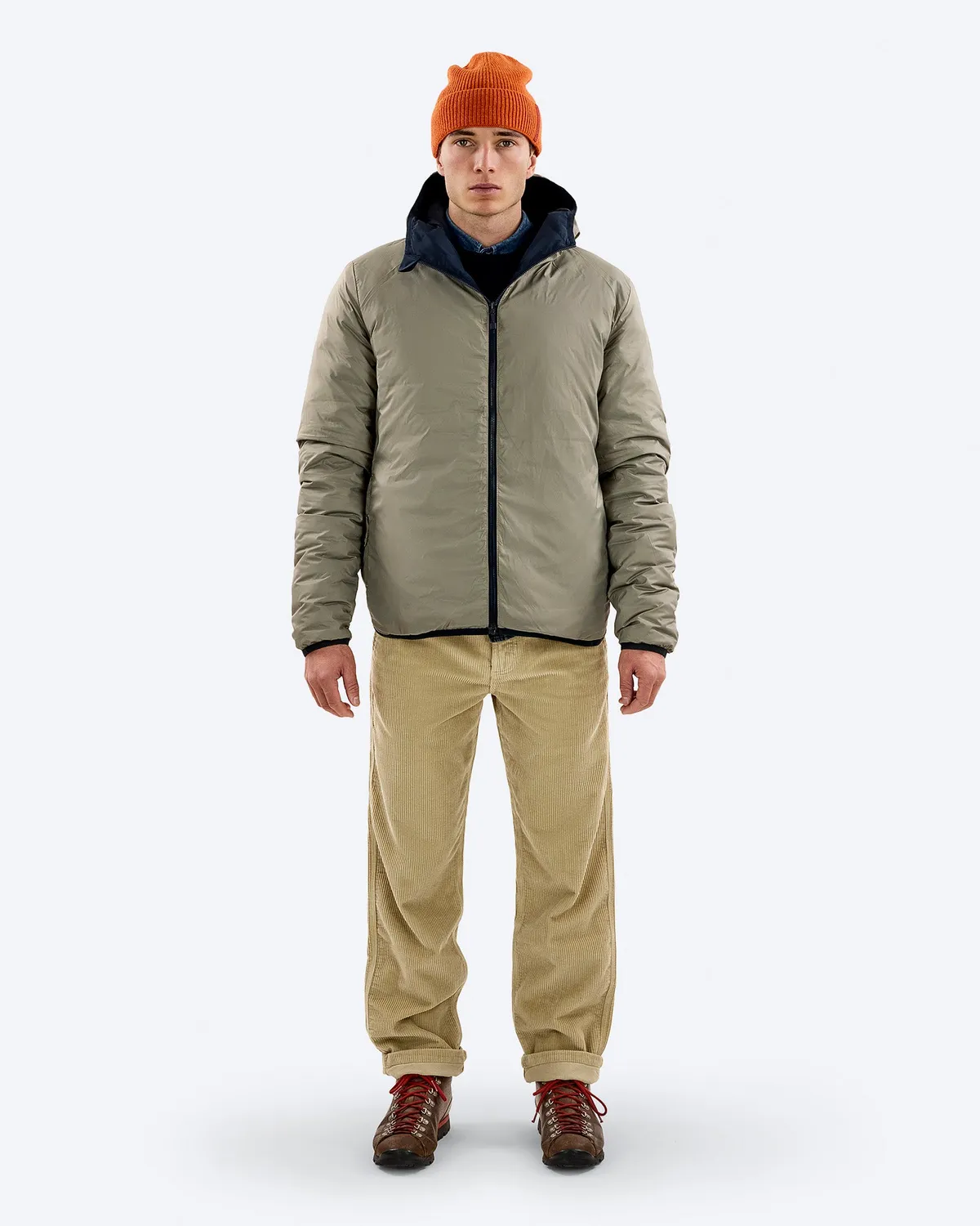 The Mountain Studio D-3 RL vendbar dunjakke 750 Sky Captain