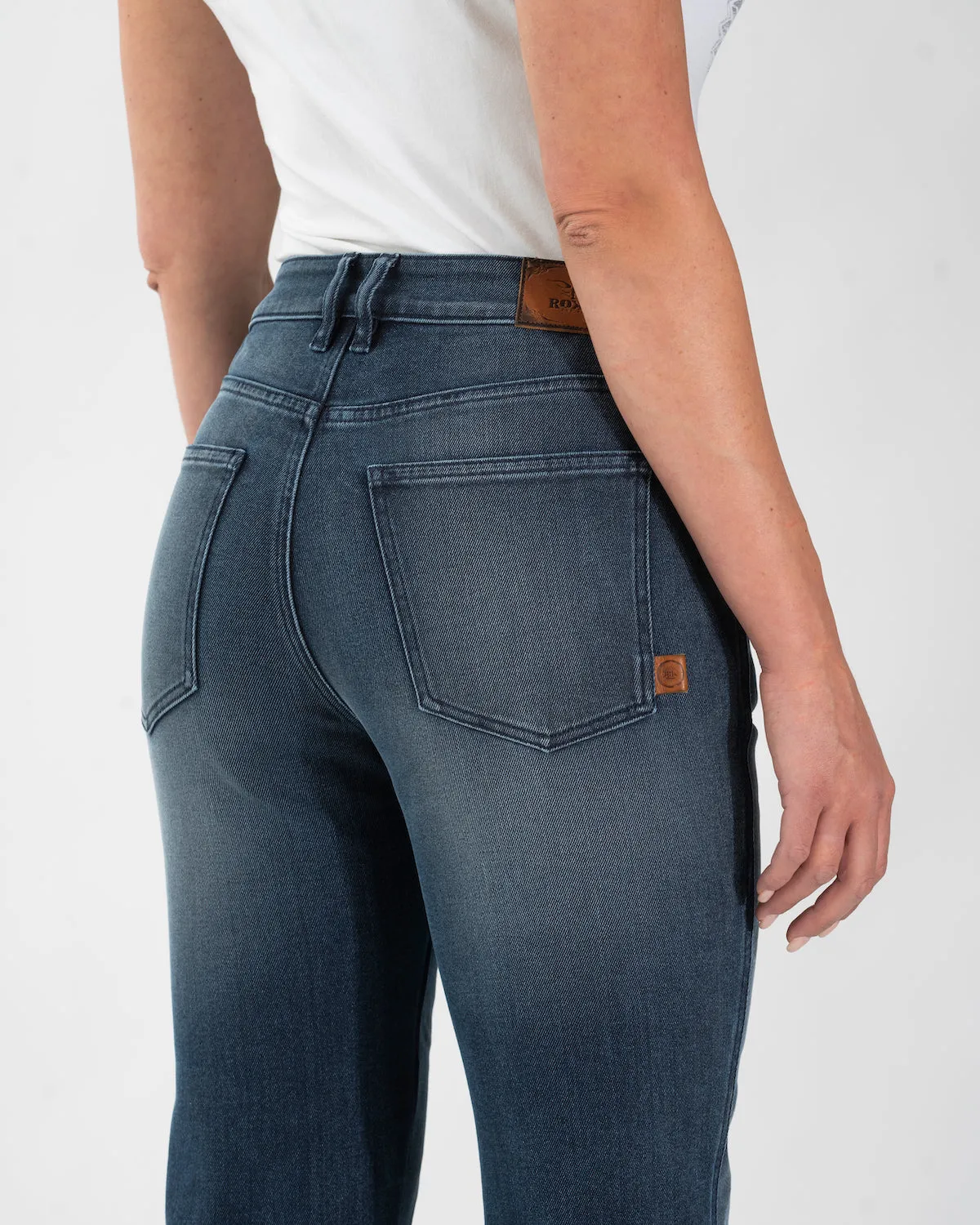 Rokker ROKKERTECH Mid Straight motorsykkeljeans blå