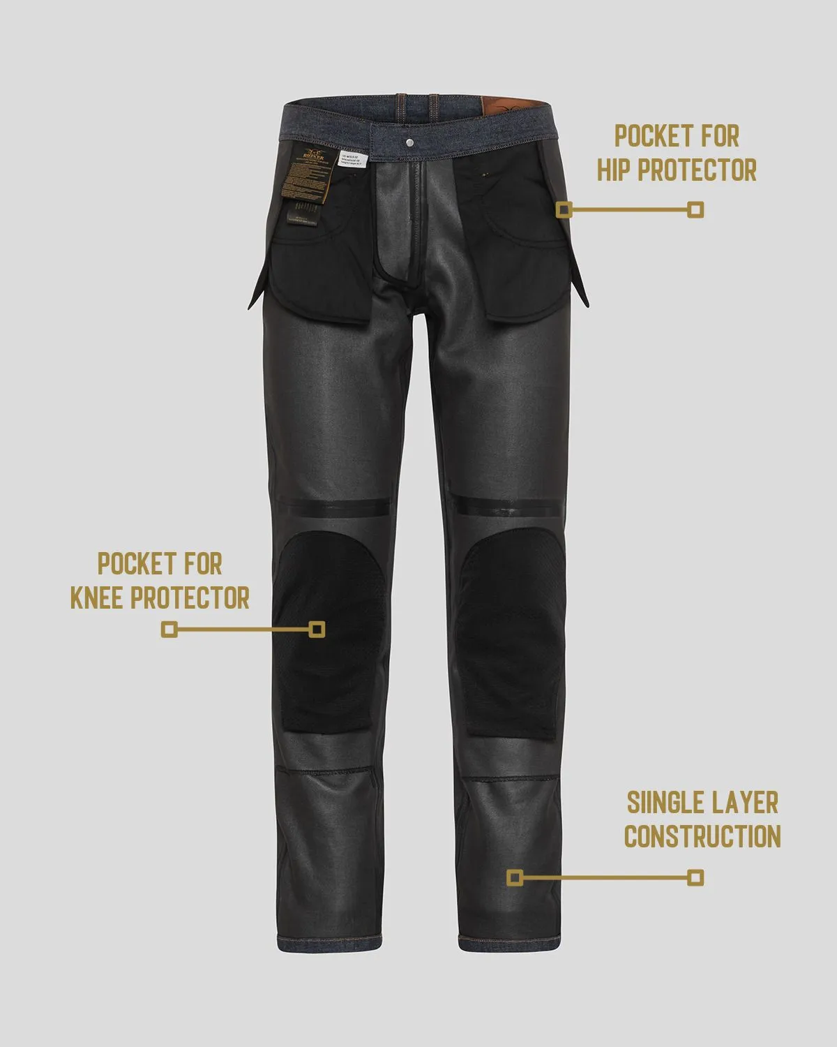 Rokker Revolution Tapered Slim motorsykkeljeans W31 L36