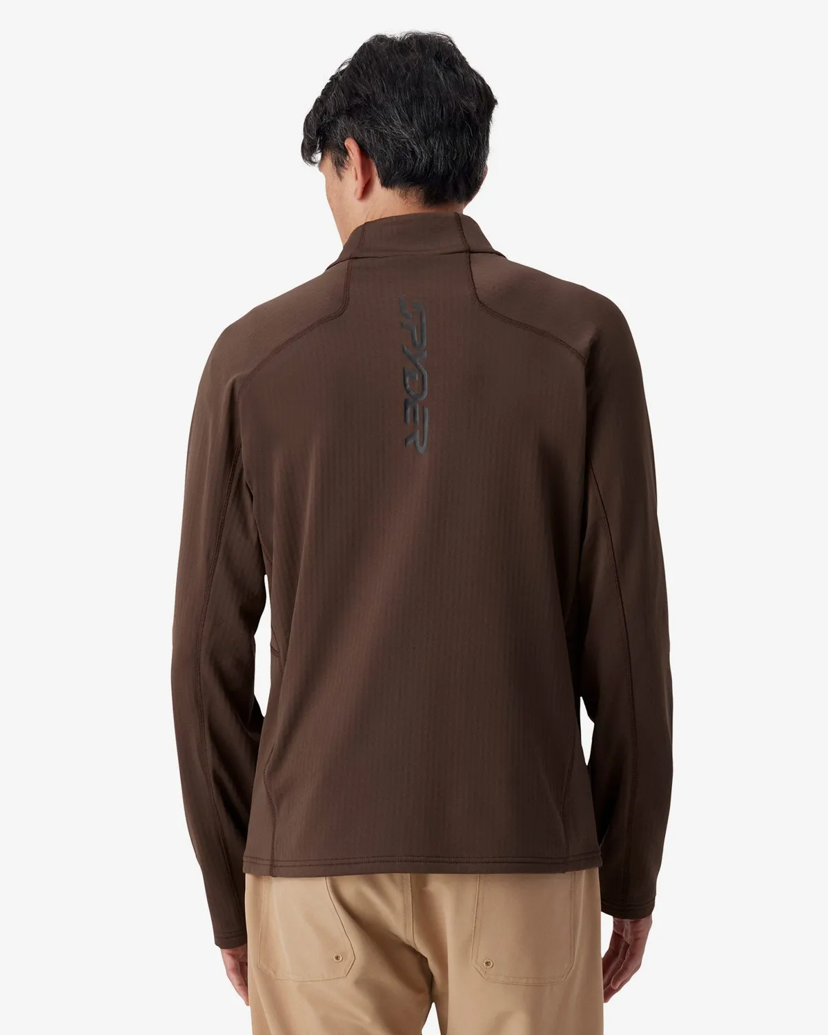 Spyder Gridweb fleecejakke herre Mocha stretch