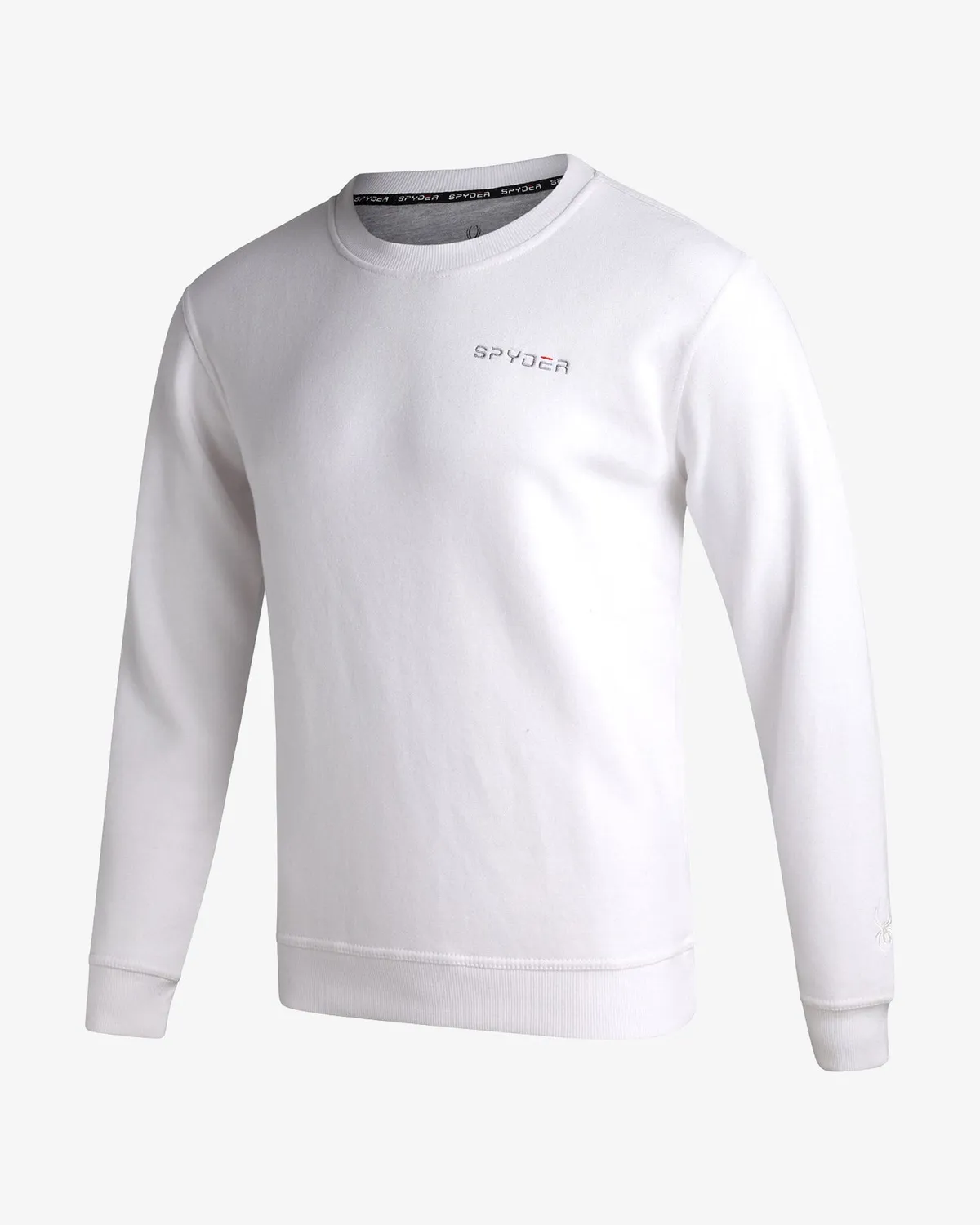 Spyder Fleece Crew genser White bomullsfleece