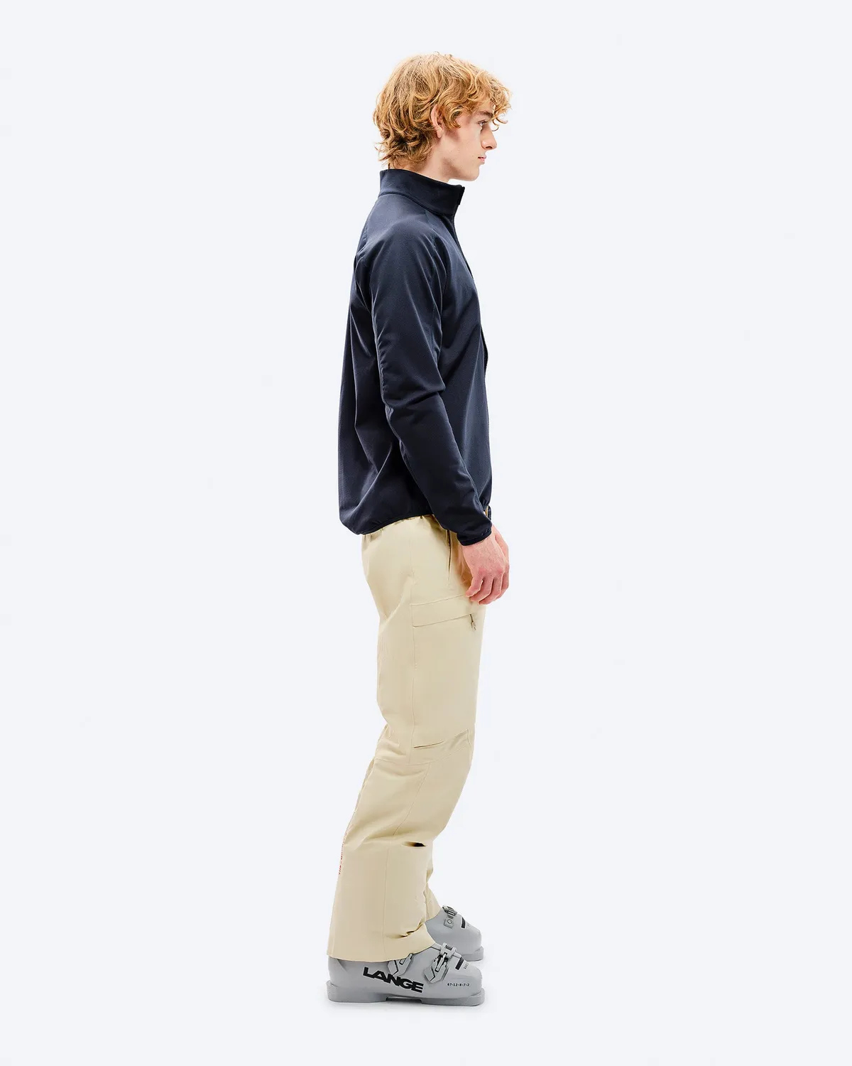 The Mountain Studio M-8 Techno Grid Fleece T-Neck fleecejakke Eclipse grid