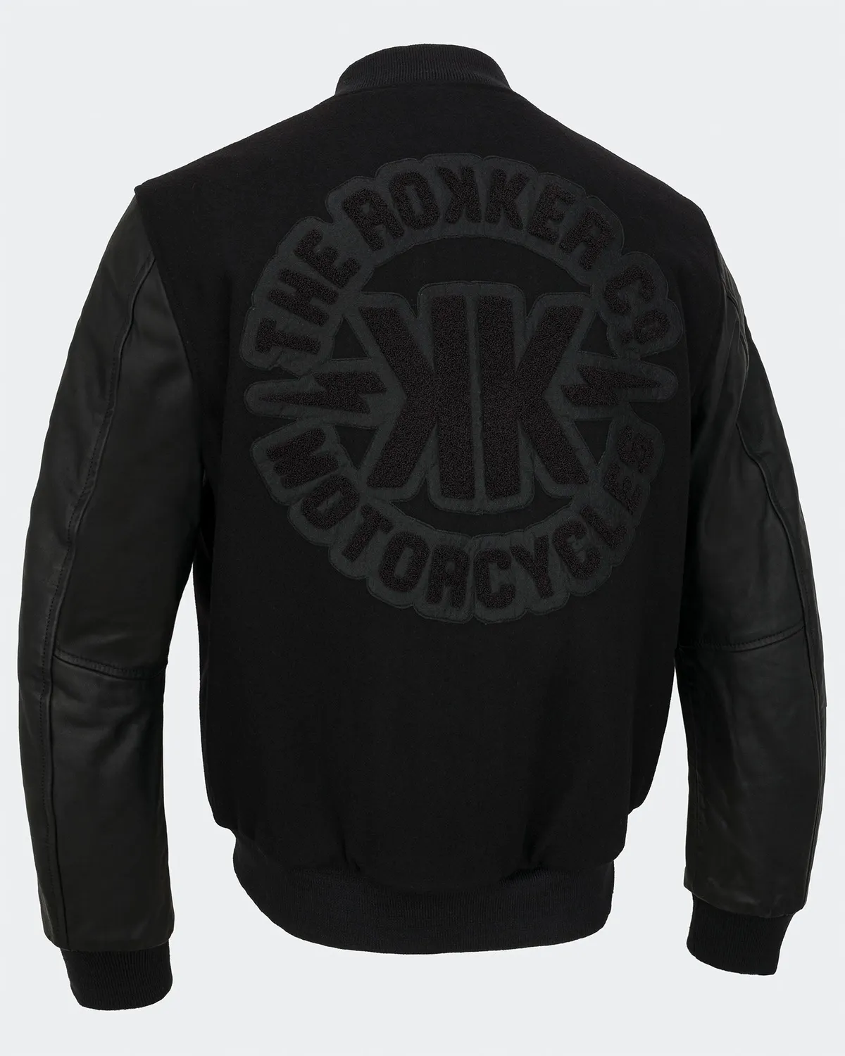 Rokker College Jacket MC-jakke svart ull