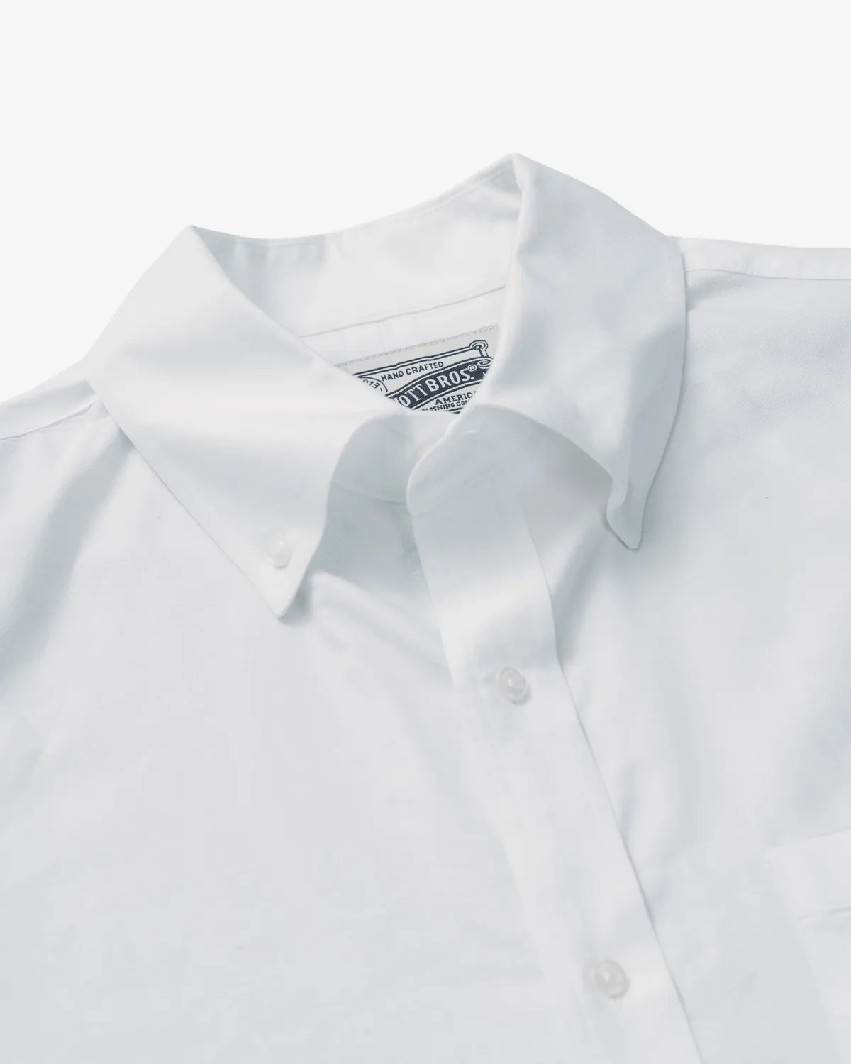 Schott NYC SH2414 oxfordskjorte hvit bomull