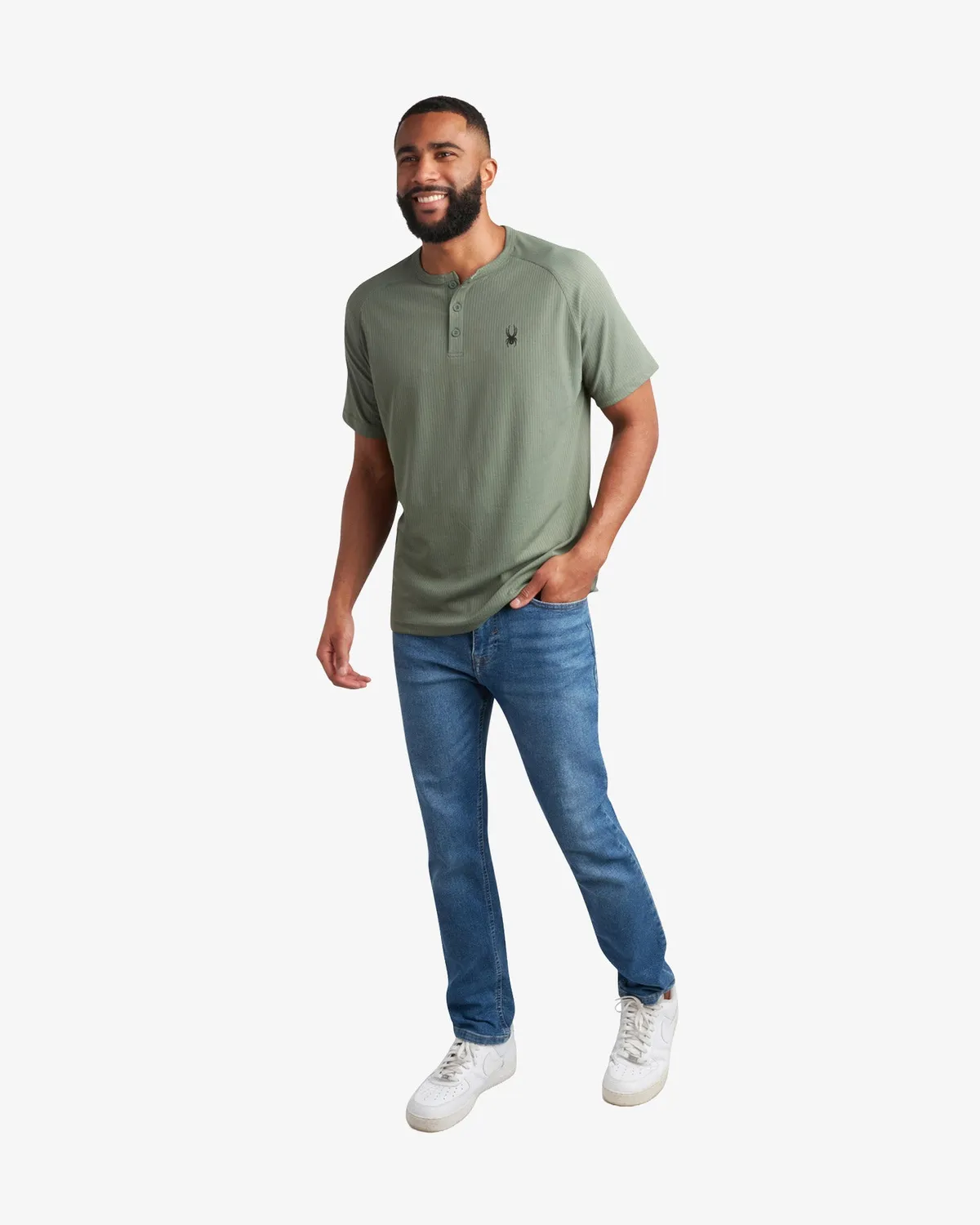 Spyder Henley kortermet skjorte herre spruce green