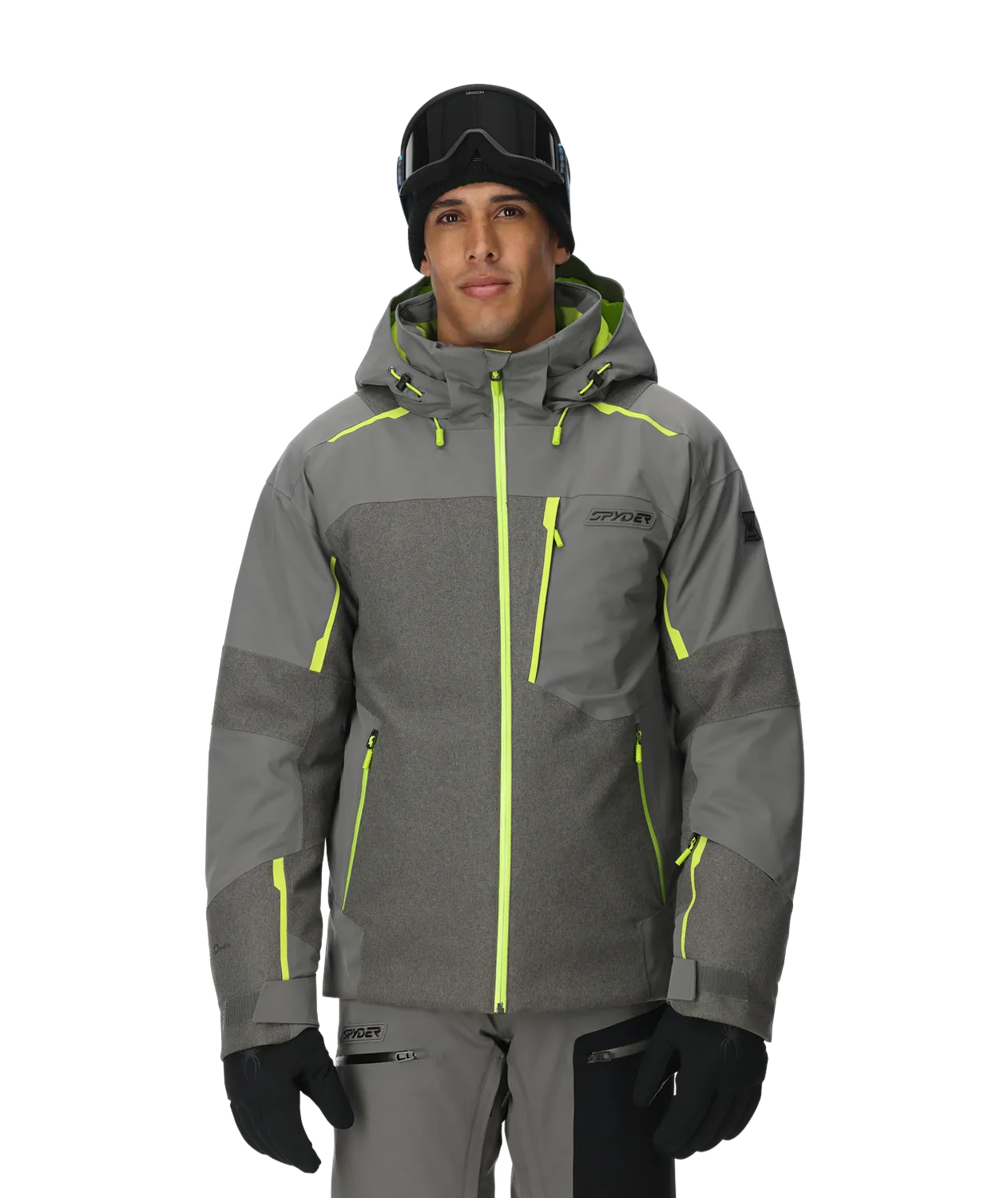 Spyder Leader skijakke herre storm lime 30K vanntett