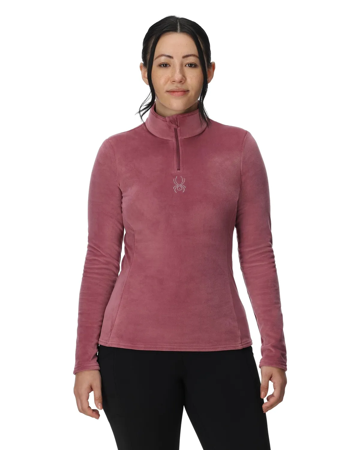 Spyder Shimmer Bug Half Zip T-Neck genser Acai tettsittende