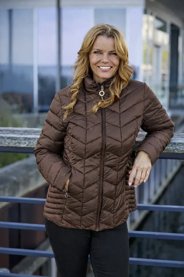 Danwear Windfield Gunda dunjakke Chocolate dame varm