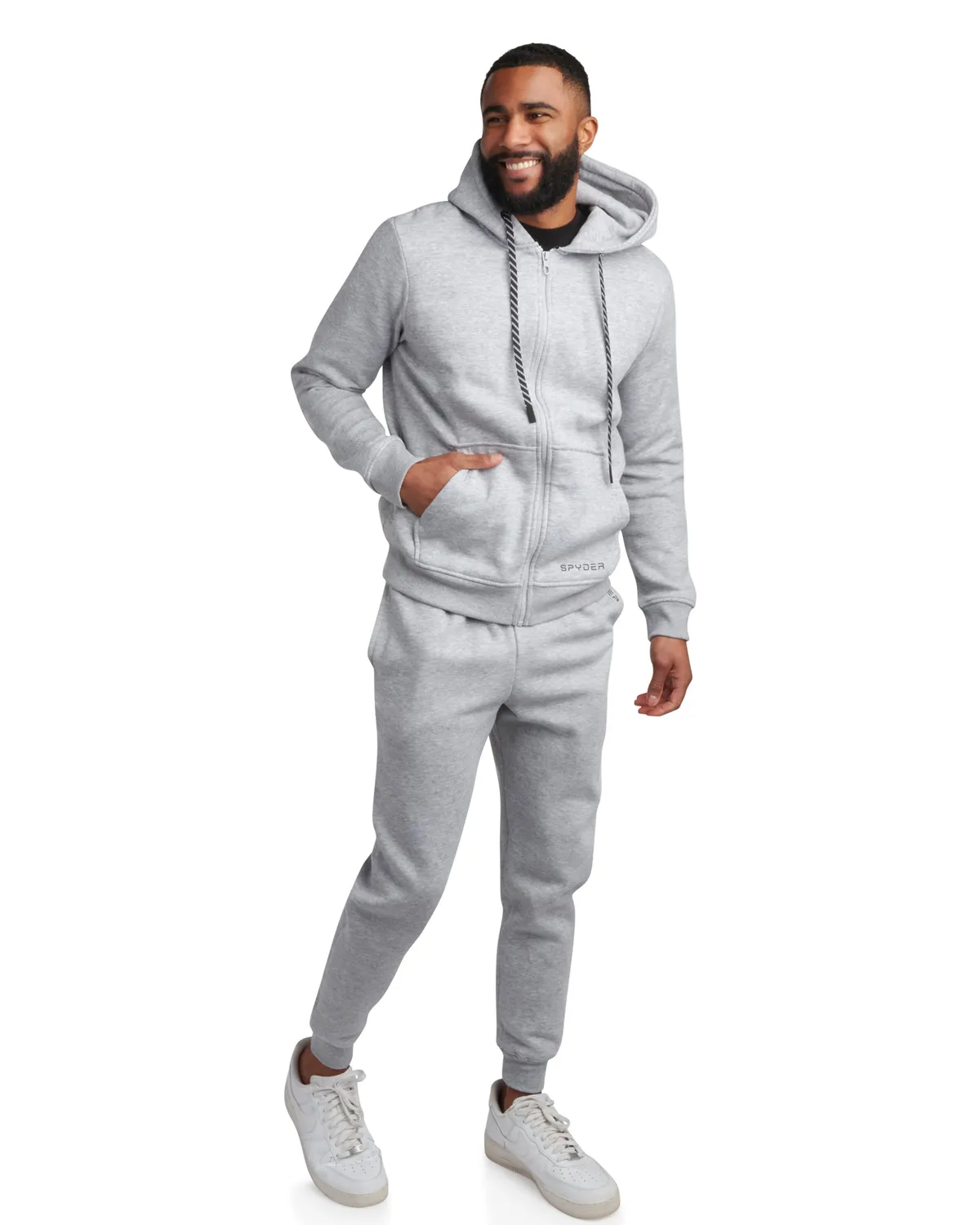 Spyder Fleece Full Zip joggesett heather gray varm