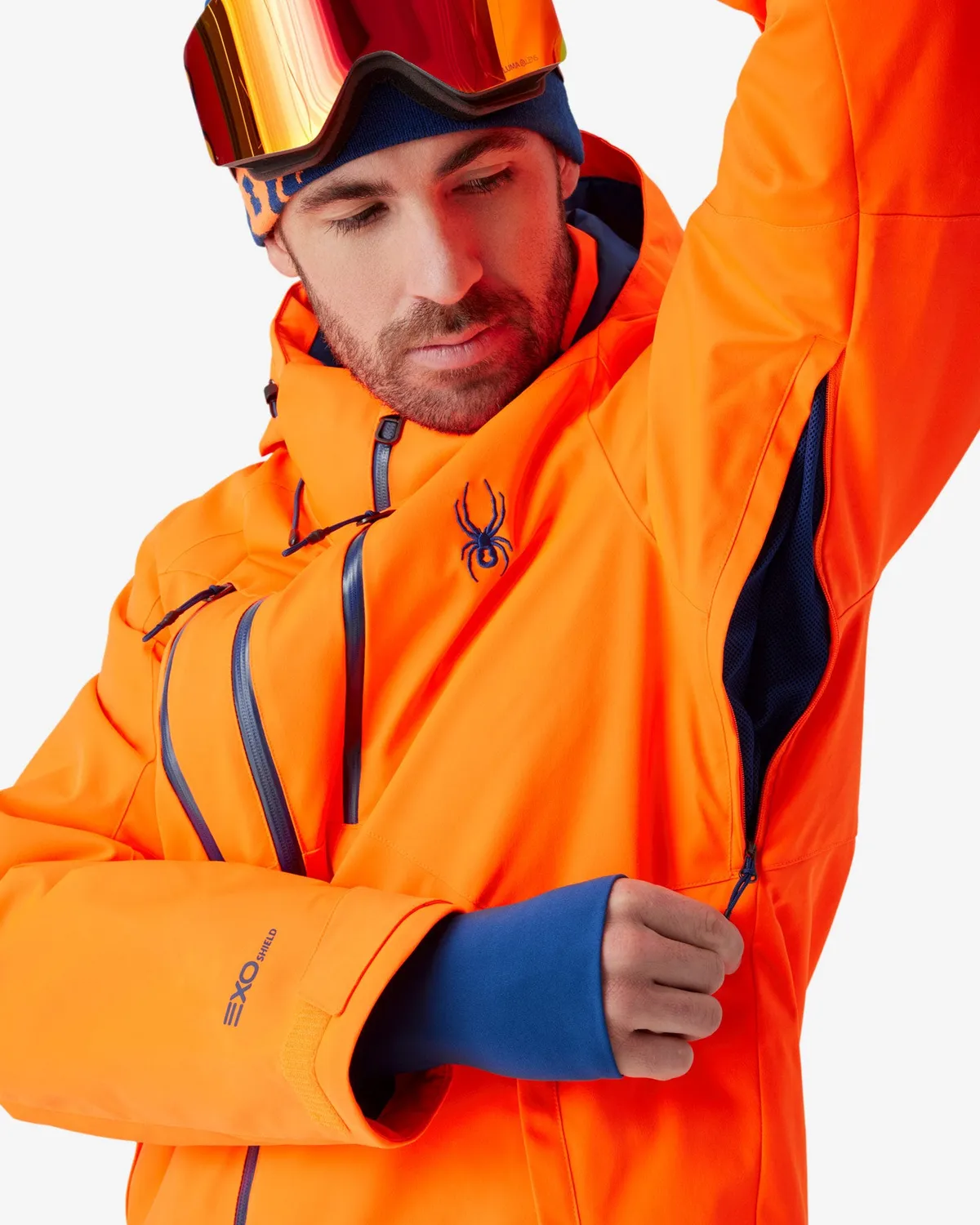 Spyder Rival skijakke herre Fusion Orange 20K isolert