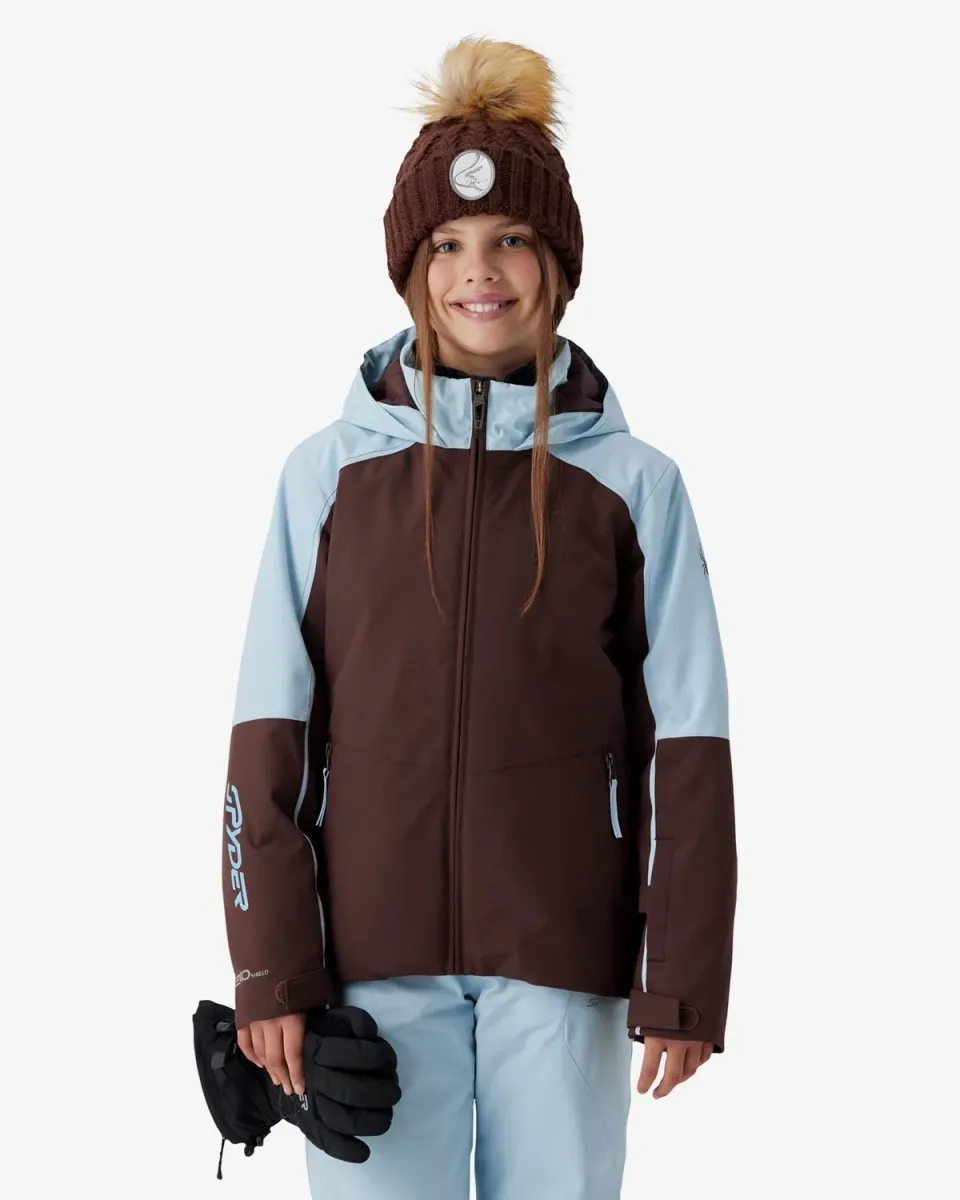 Spyder Conquer skijakke jente mocca 10K isolert