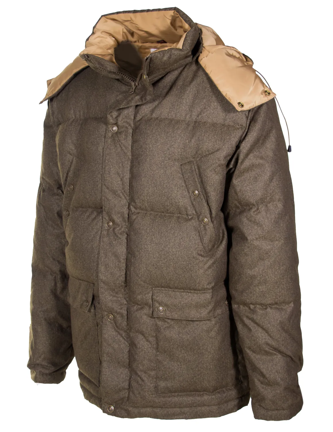 Schott NYC 9040D dunjakke brun foret hette