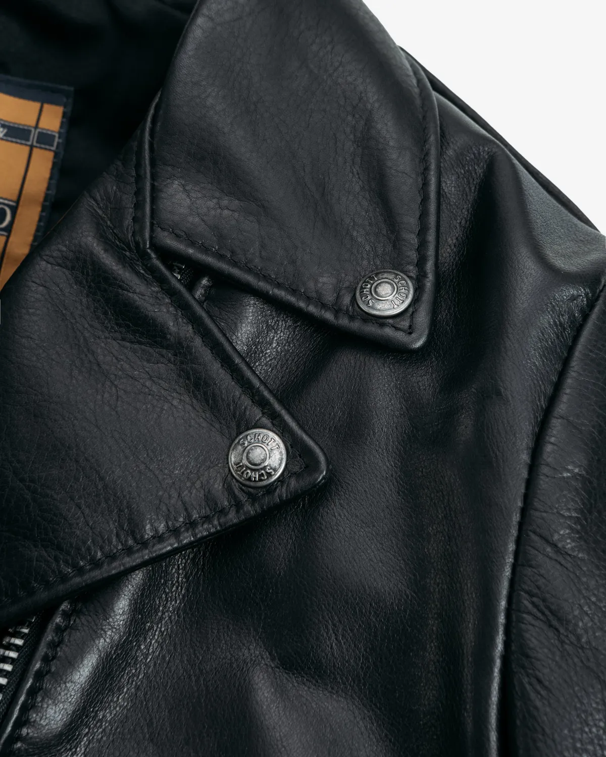 Schott NYC 536W skinnjakke svart oljet kuskinn