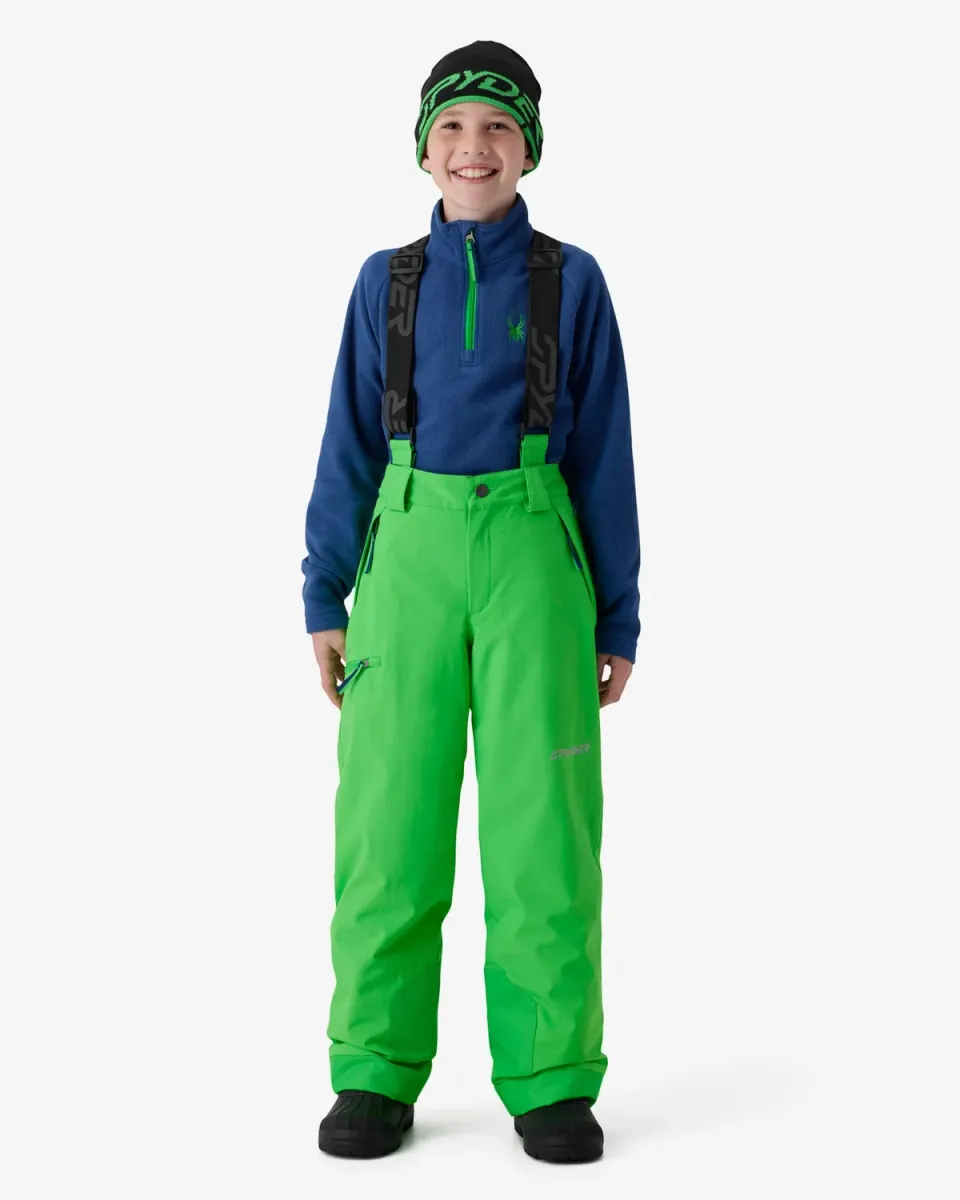 Spyder Propulsion skibukse barn strobe green vanntett