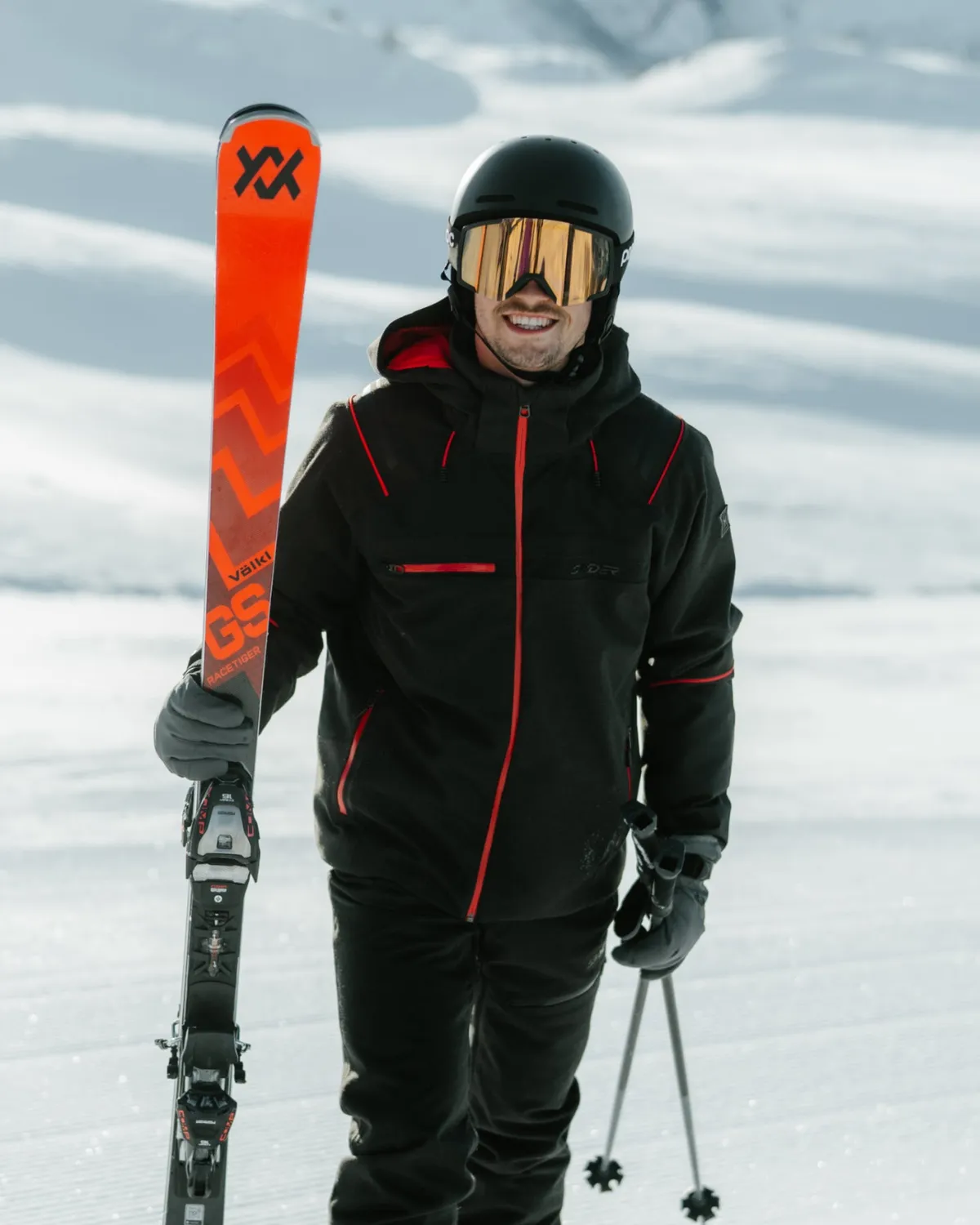 Spyder Titan Jacket skijakke Black Melange herre