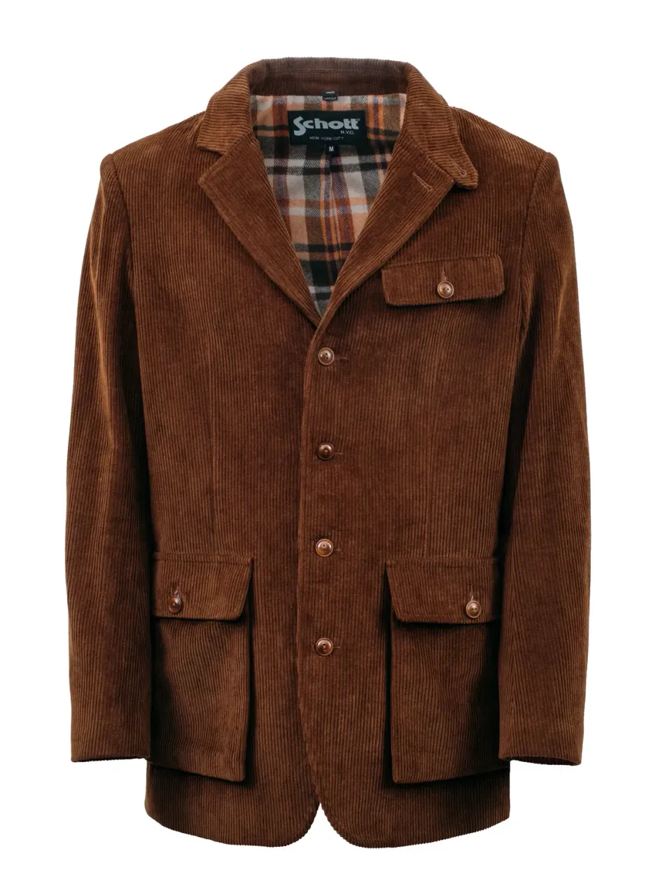 Schott NYC 8520 blazer brun kordfløyel bomull