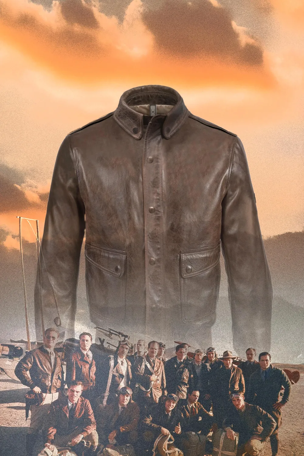 Matchless British Bomber skinnjakke RAF-burnt nubuck