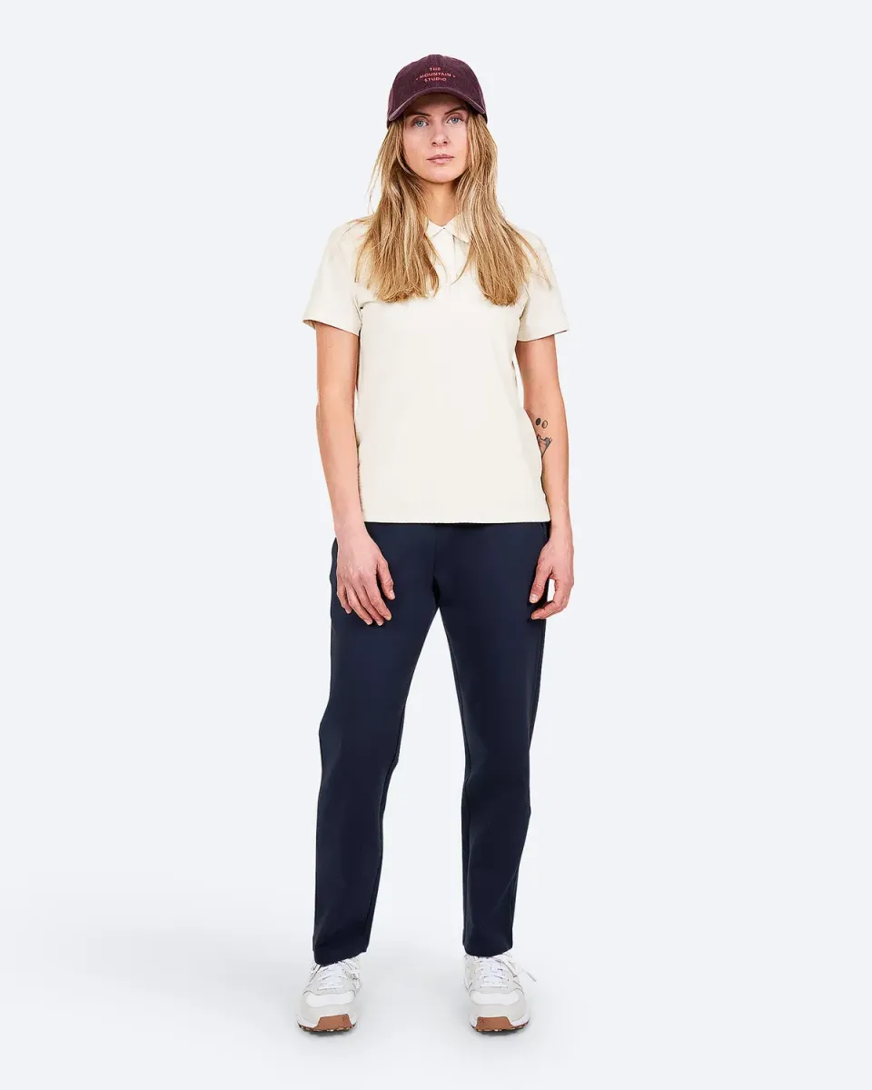 The Mountain Studio Q-13 W poloskjorte dame beige stretch