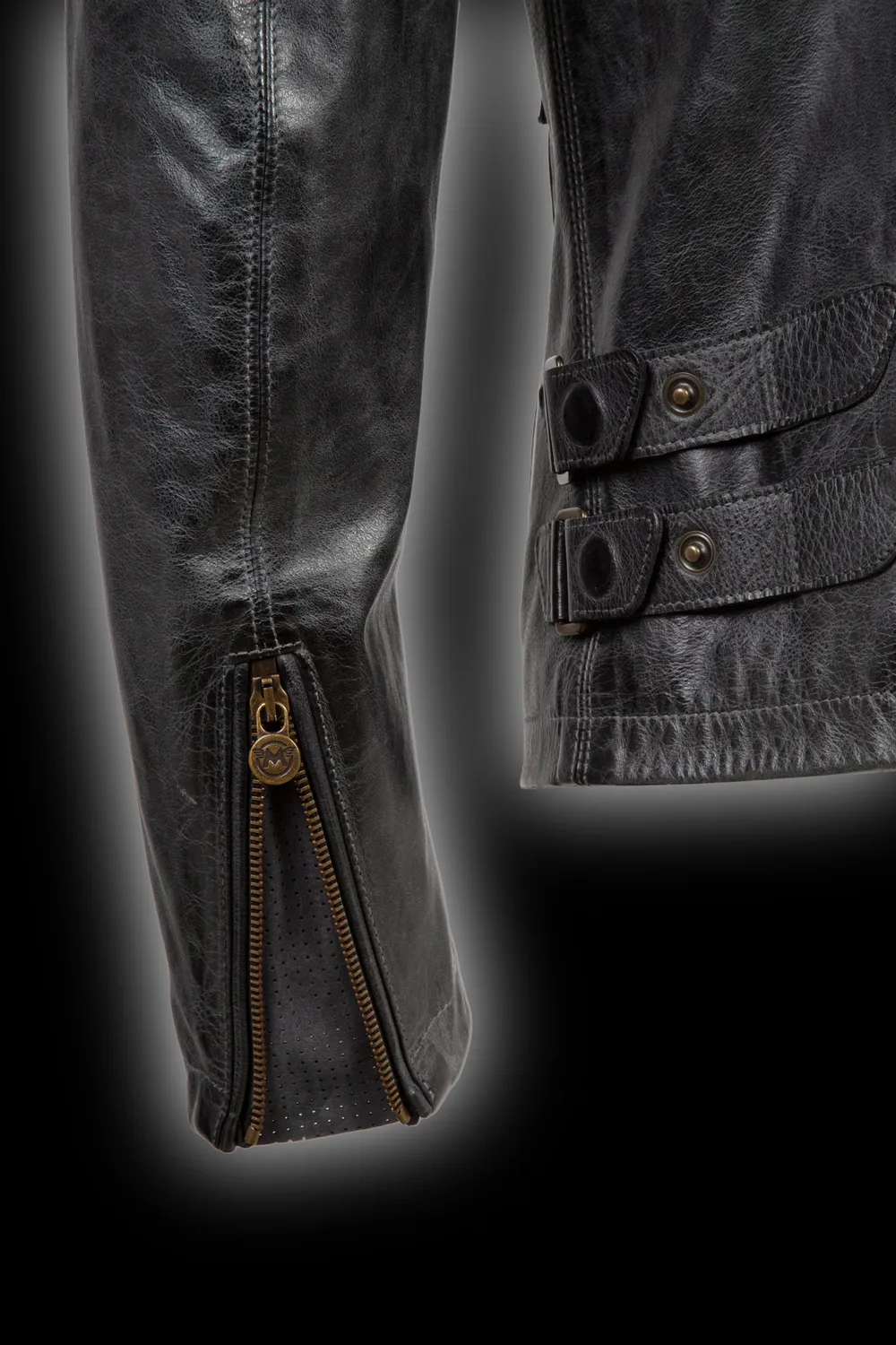 Matchless Captain Jacket skinnjakke antikk svart nubuck