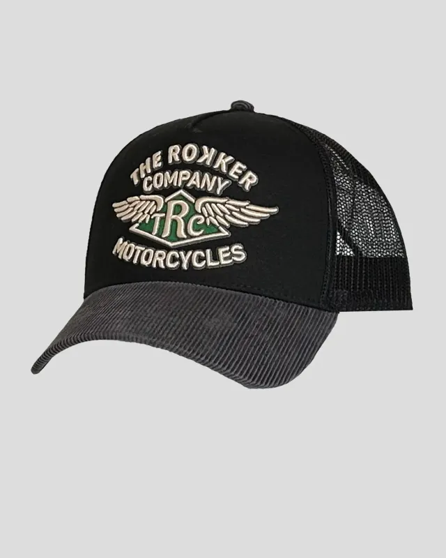 Rokker Wings Trukker Black caps svart justerbar
