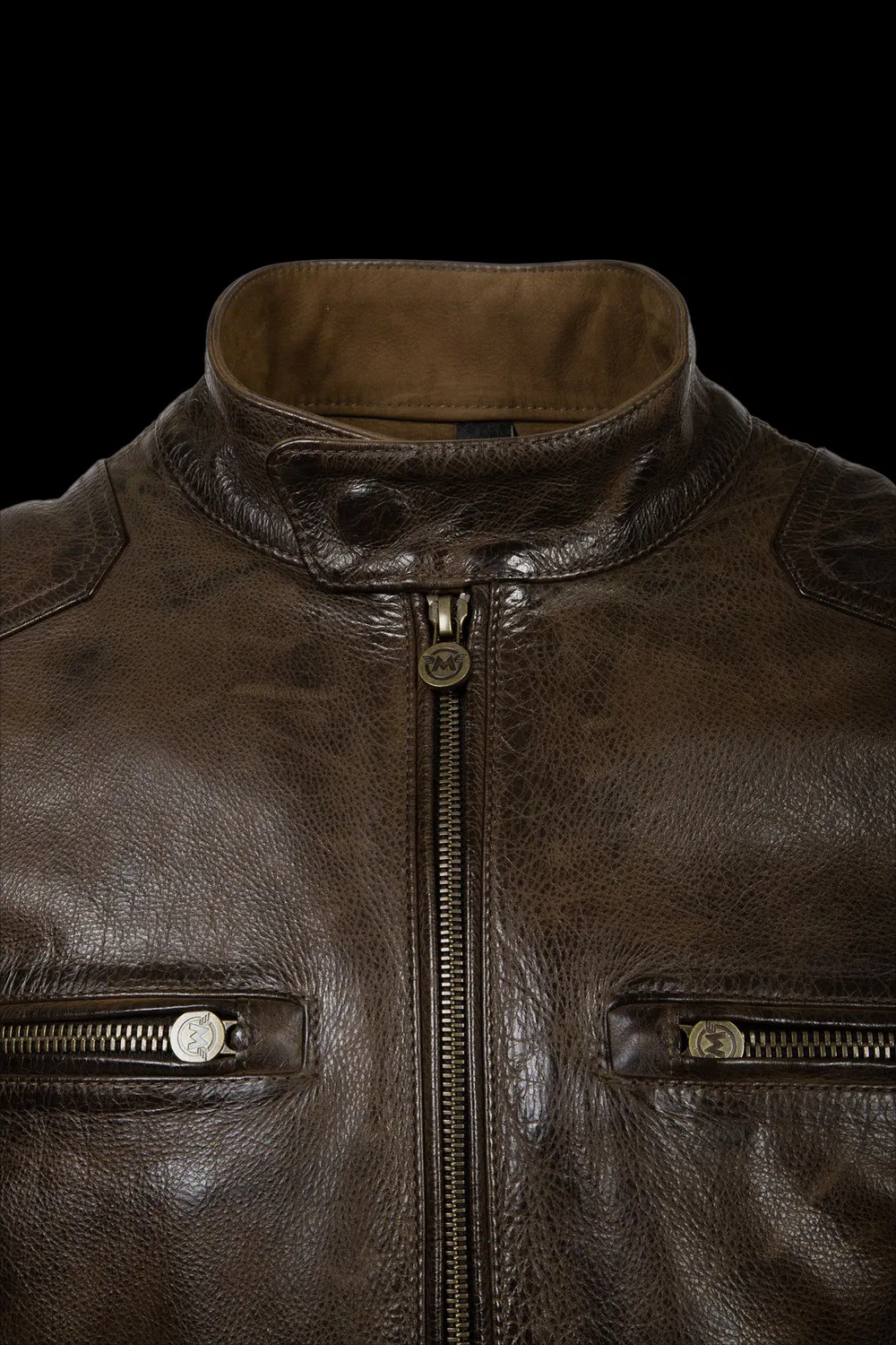 Matchless Captain Jacket motorsykkeljakke antique brown skinn