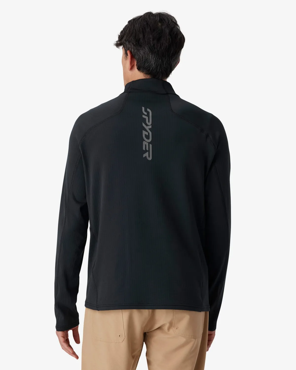 Spyder Gridweb Quarter Zip fleecegenser svart stretch