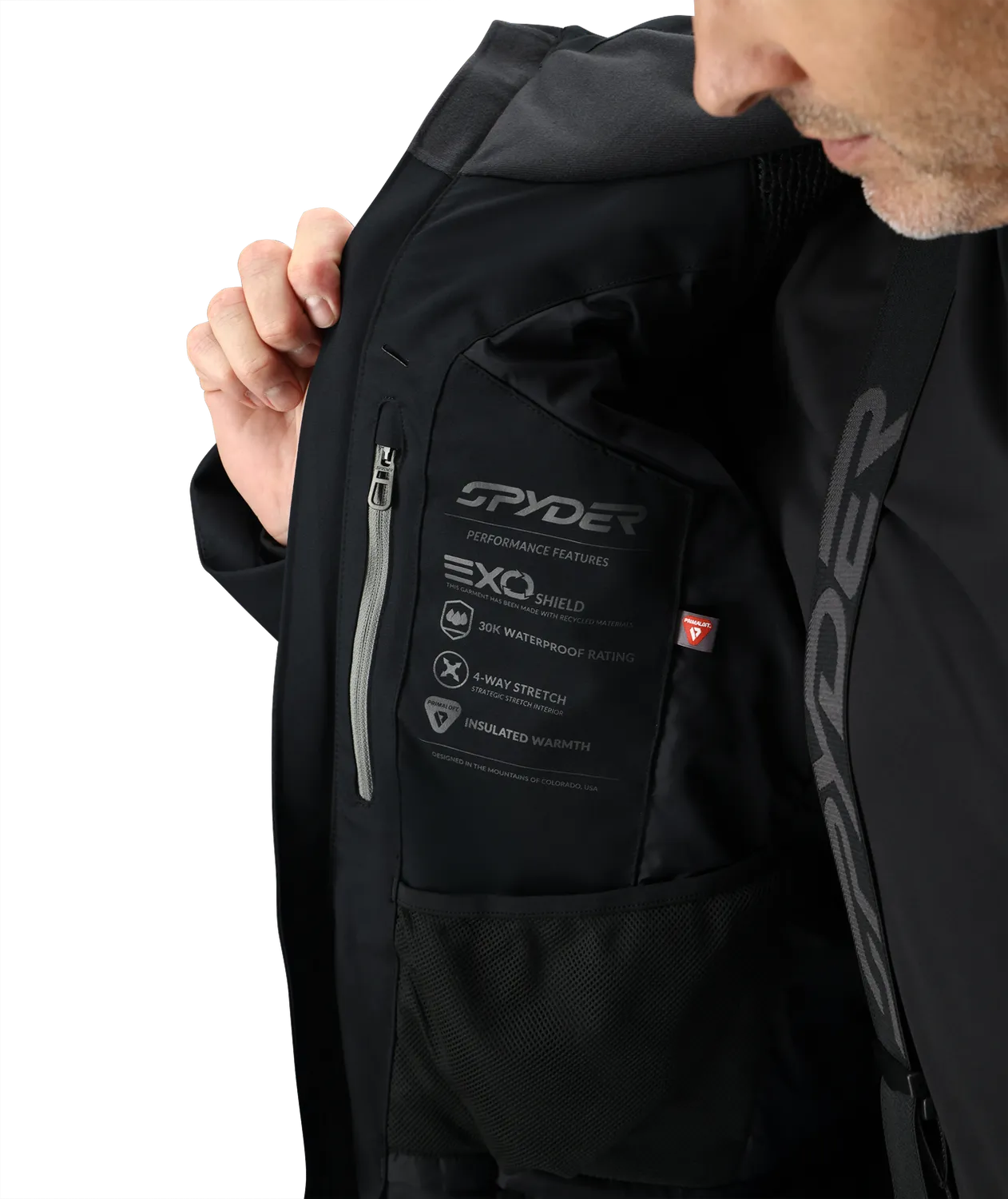 Spyder Leader skijakke black herre 30K