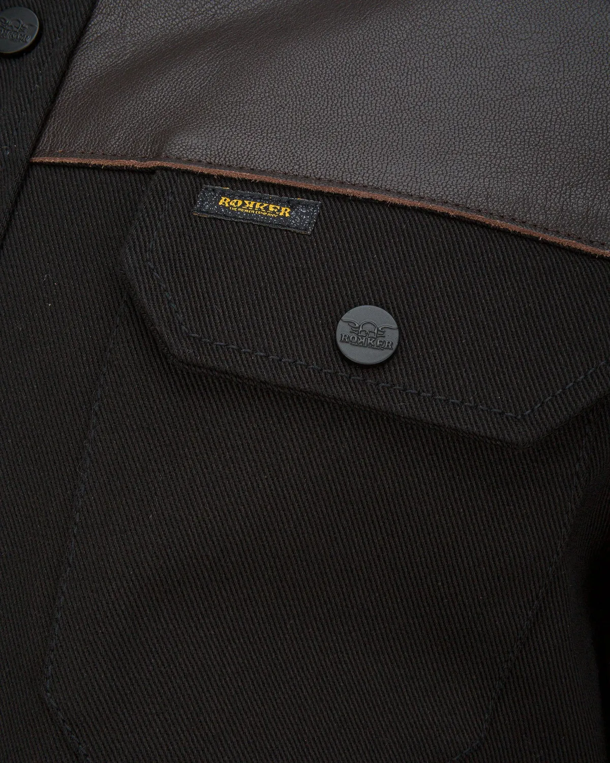 Rokker Bozeman Rider Shirt svart skinn AAA M
