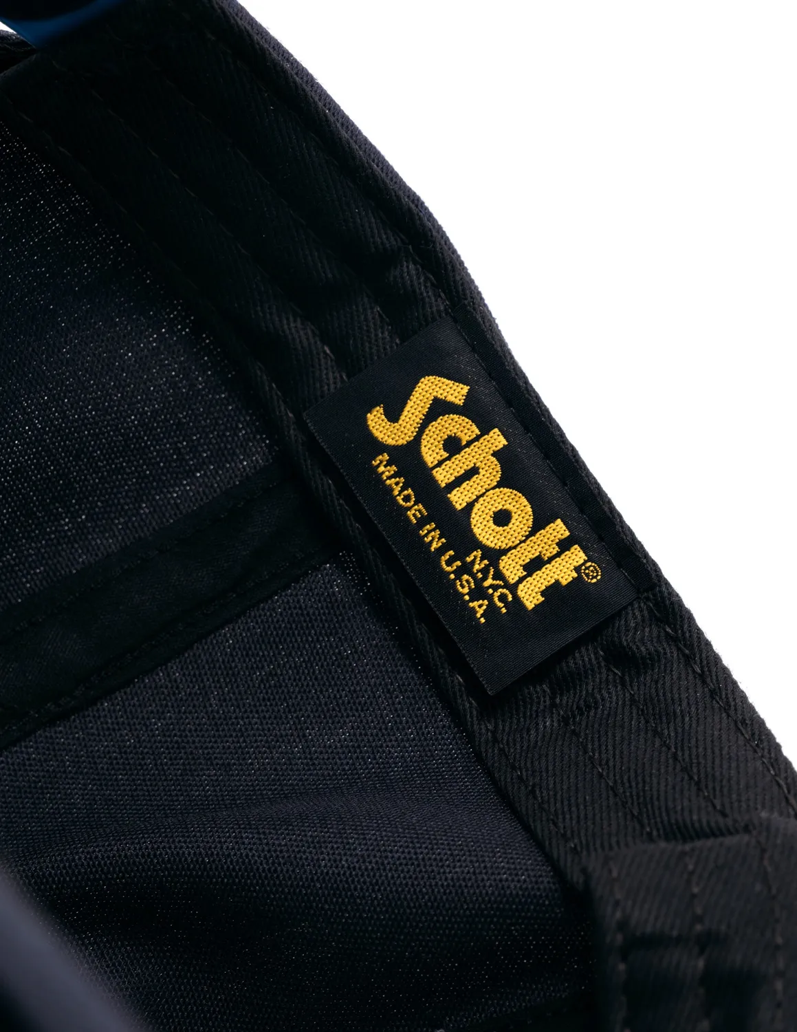 Schott NYC HS1 caps svart brodert
