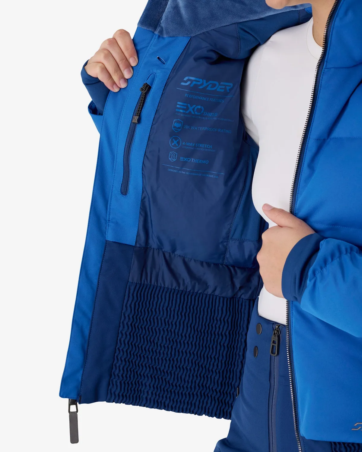 Spyder Haven skijakke dame Bold Blue vanntett