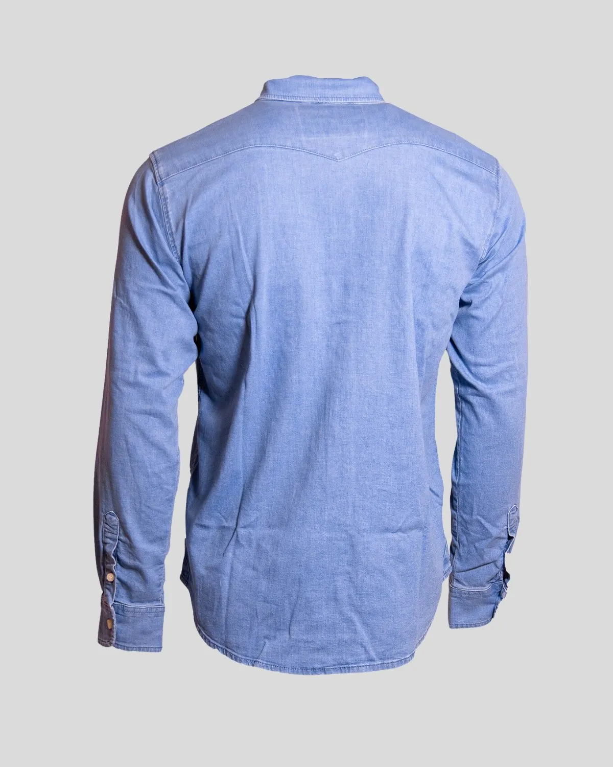 Rokker Nashville Blue denimskjorte blå stretch herre