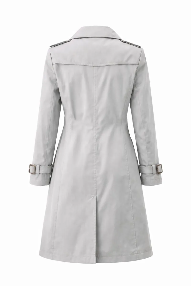 Windfield Kimi trenchcoat stone bomull