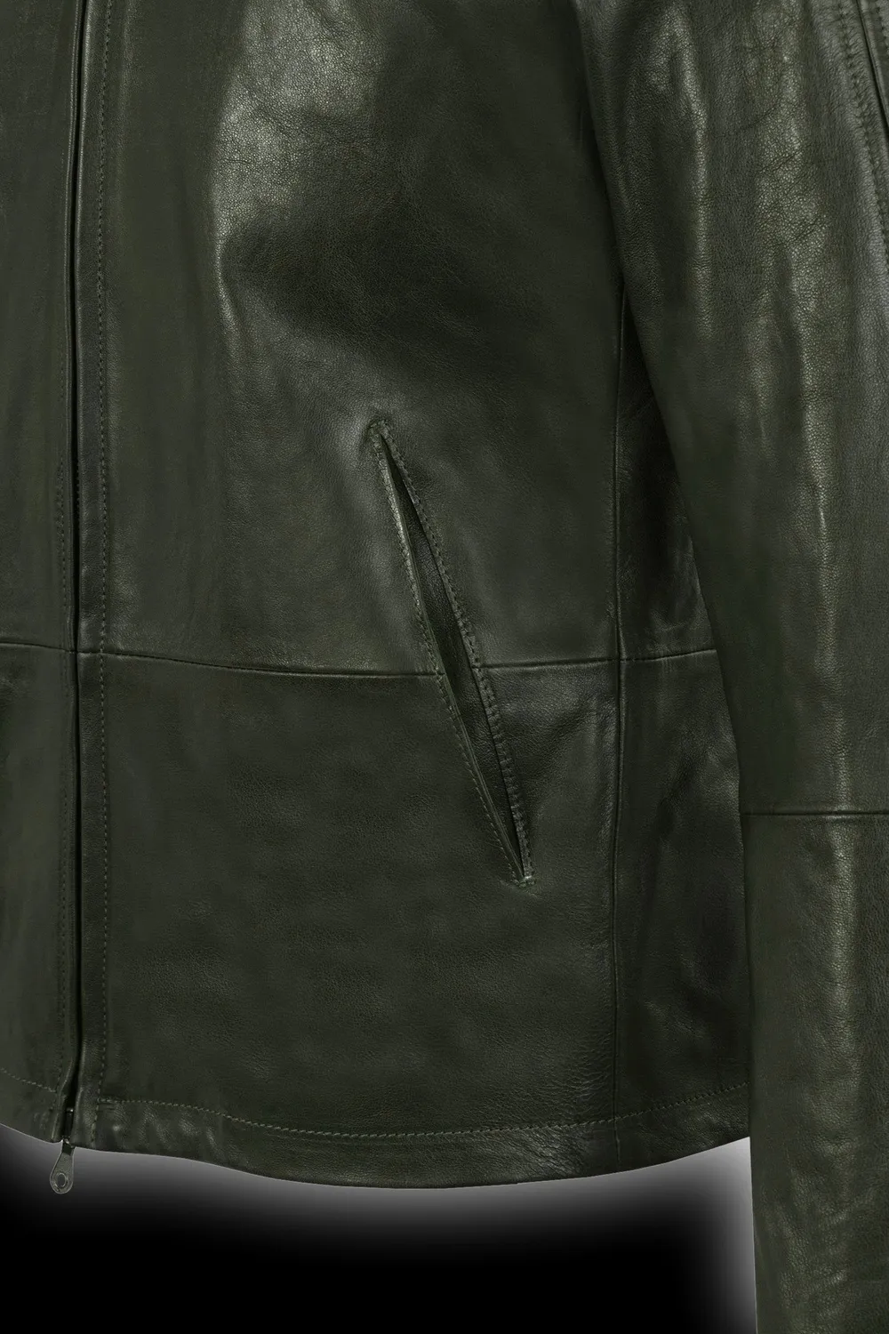 Matchless Mission Action Blouson skinnjakke british green nappa