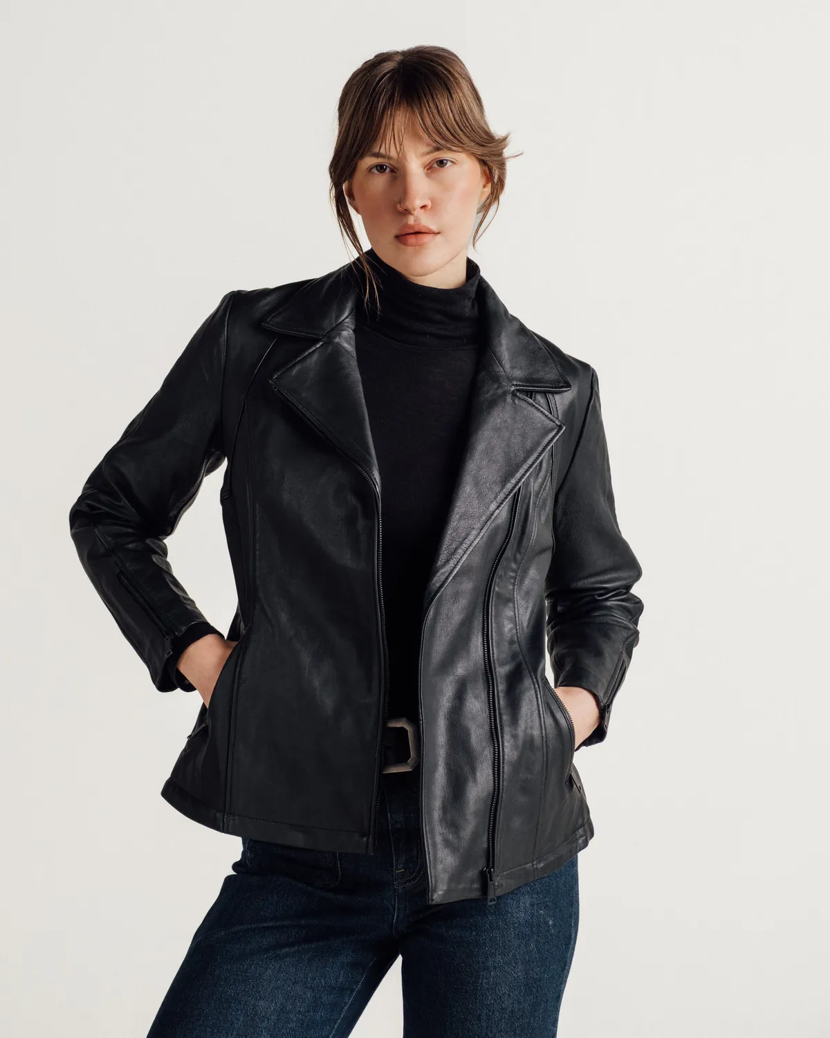 Schott NYC 2909W skinnjakke svart dame