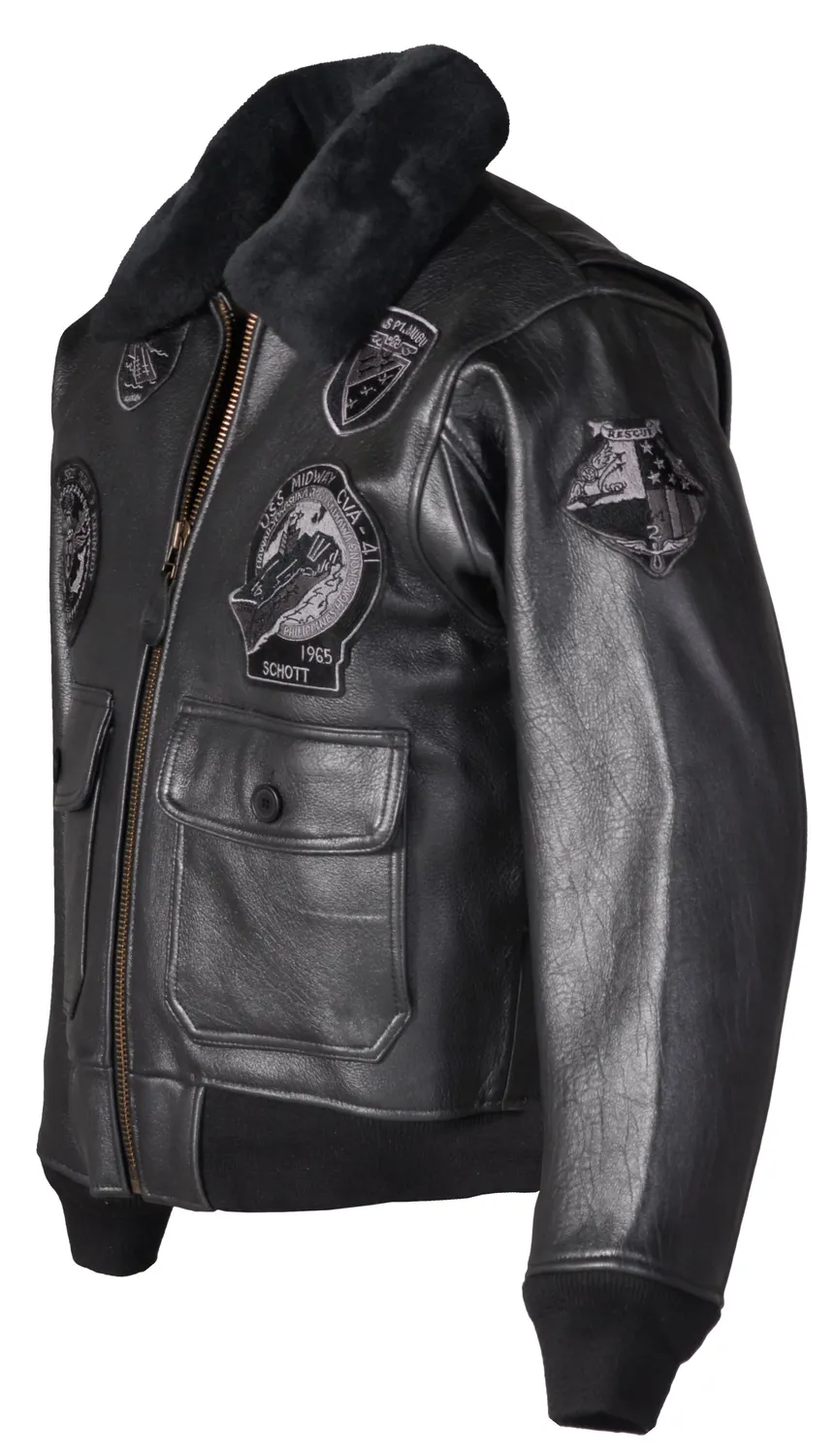 Schott NYC G1TG flyjakke antique lammeskinn