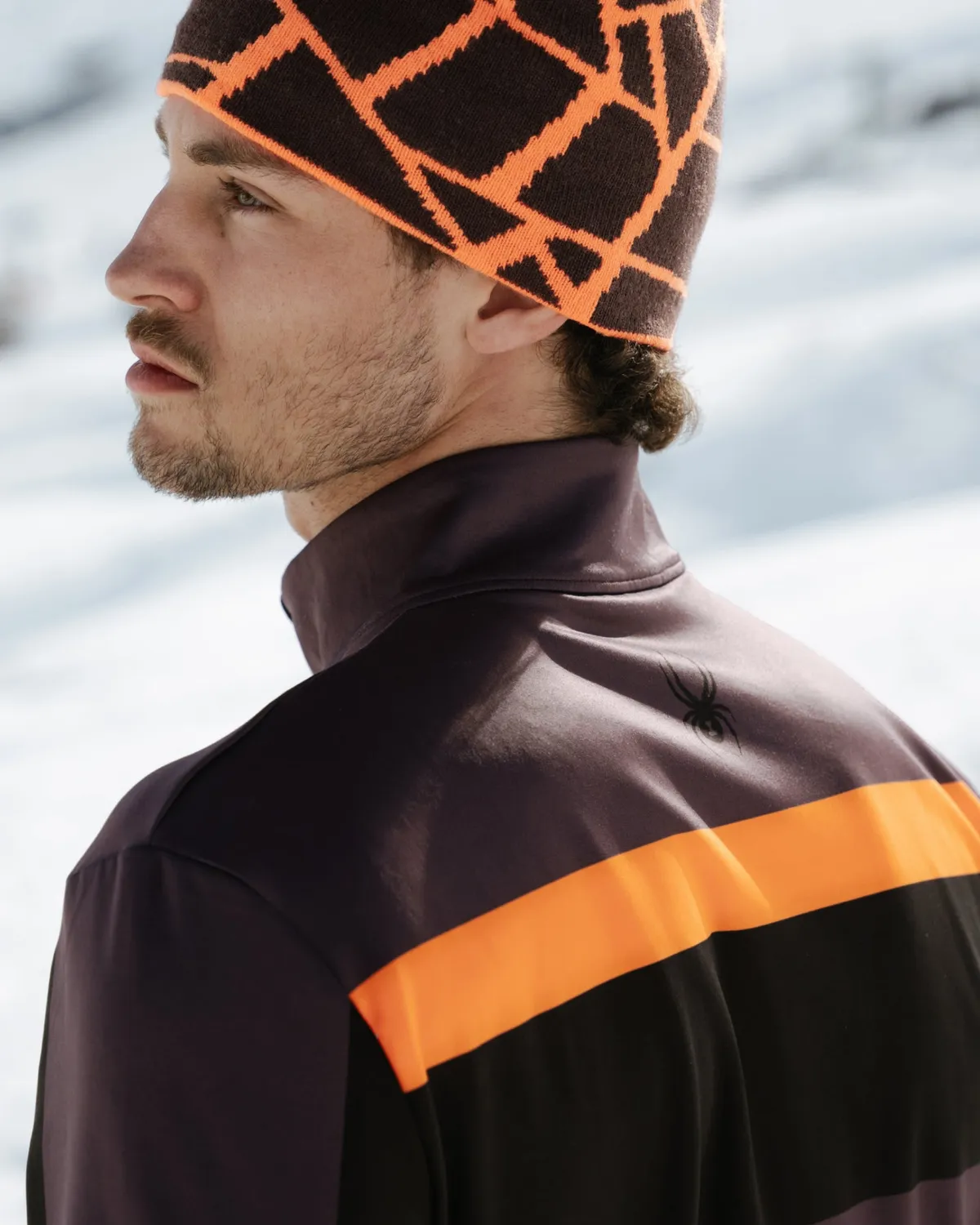 Spyder Podium Quarter Zip genser mocha stretch