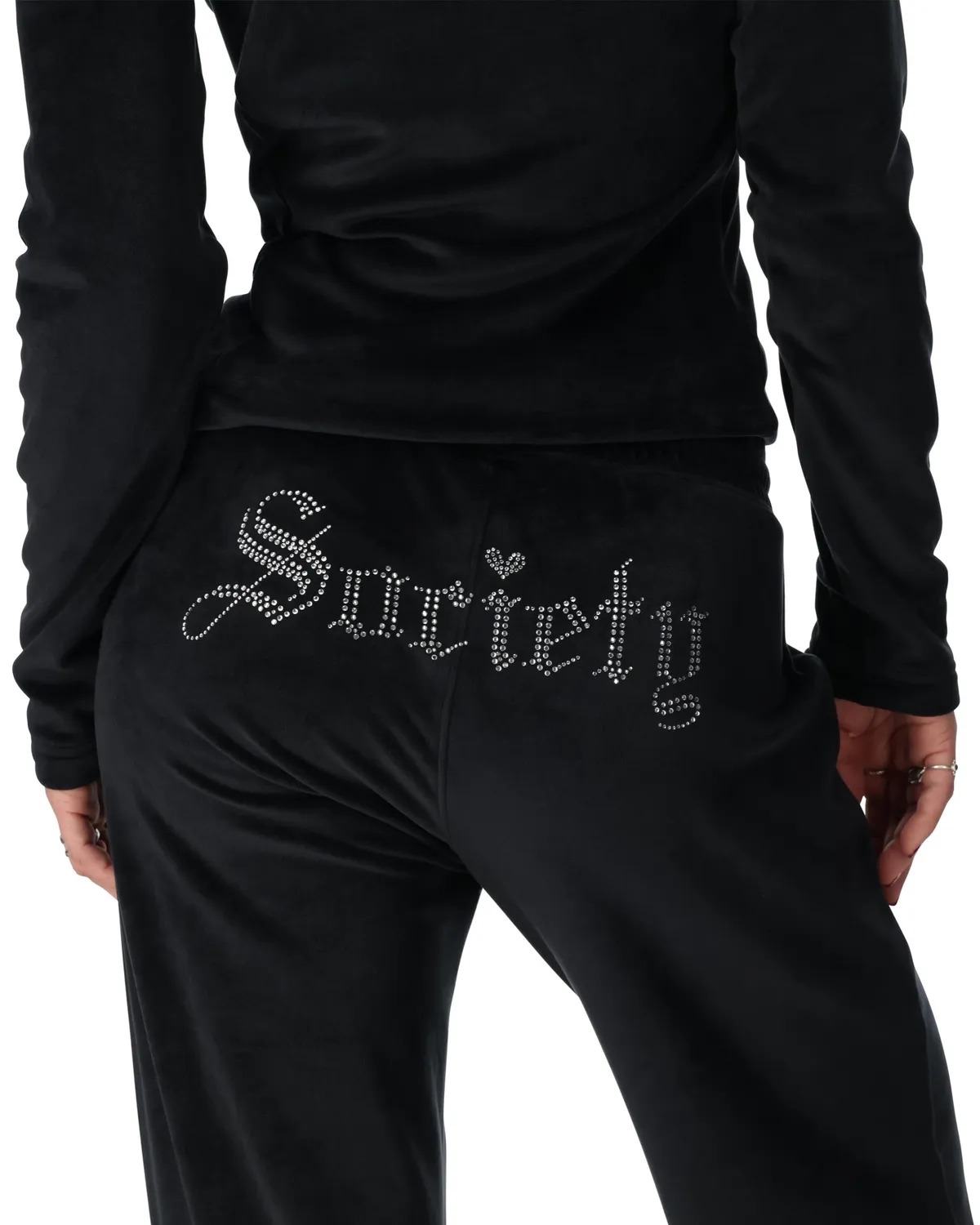 Spyder Society Shimmer velurbukse svart løs