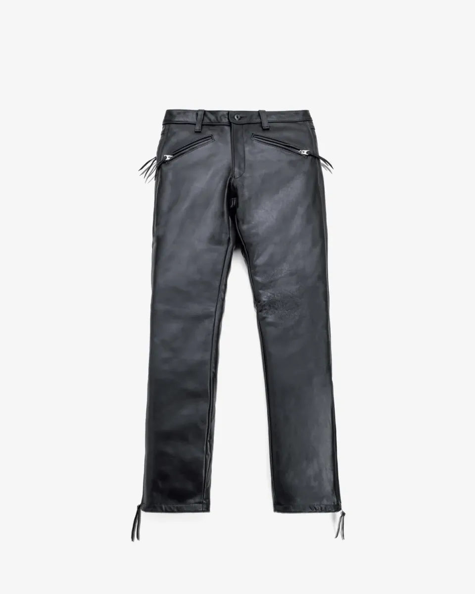 Schott NYC 601P motorsykkelbukse black skinn slitesterk