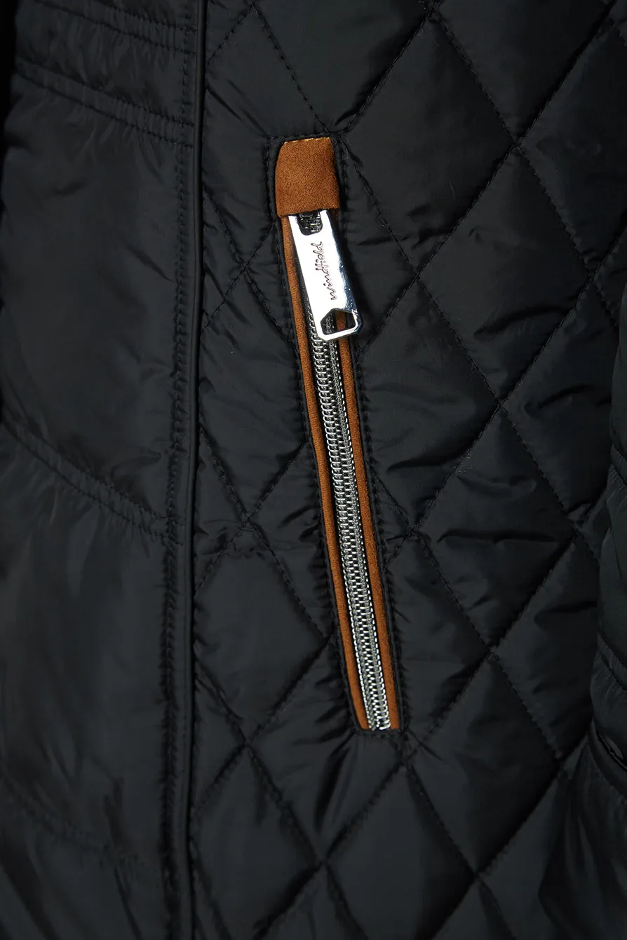 Danwear Windfield Carly vinterjakke black quiltet