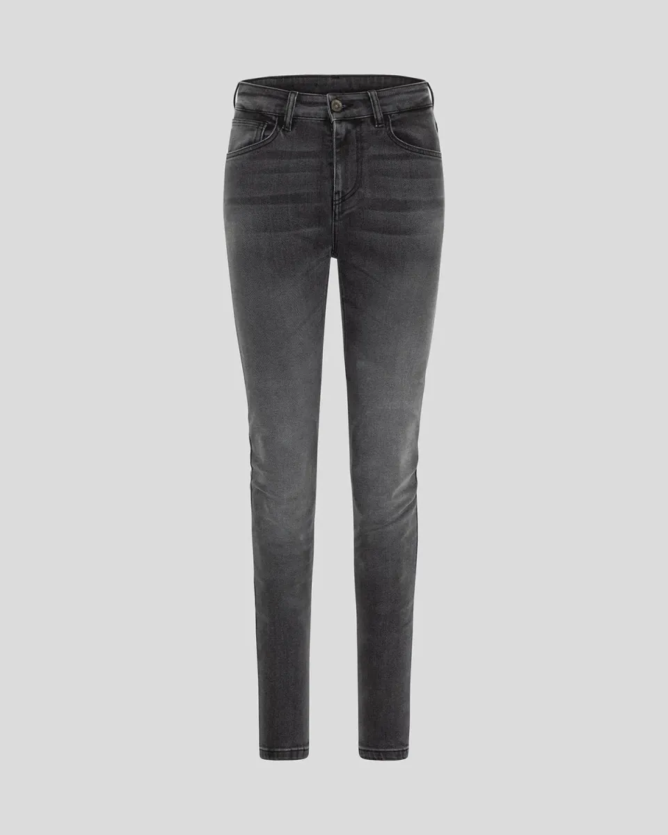 Rokker Rokkertech High Waist MC-jeans mørkegrå